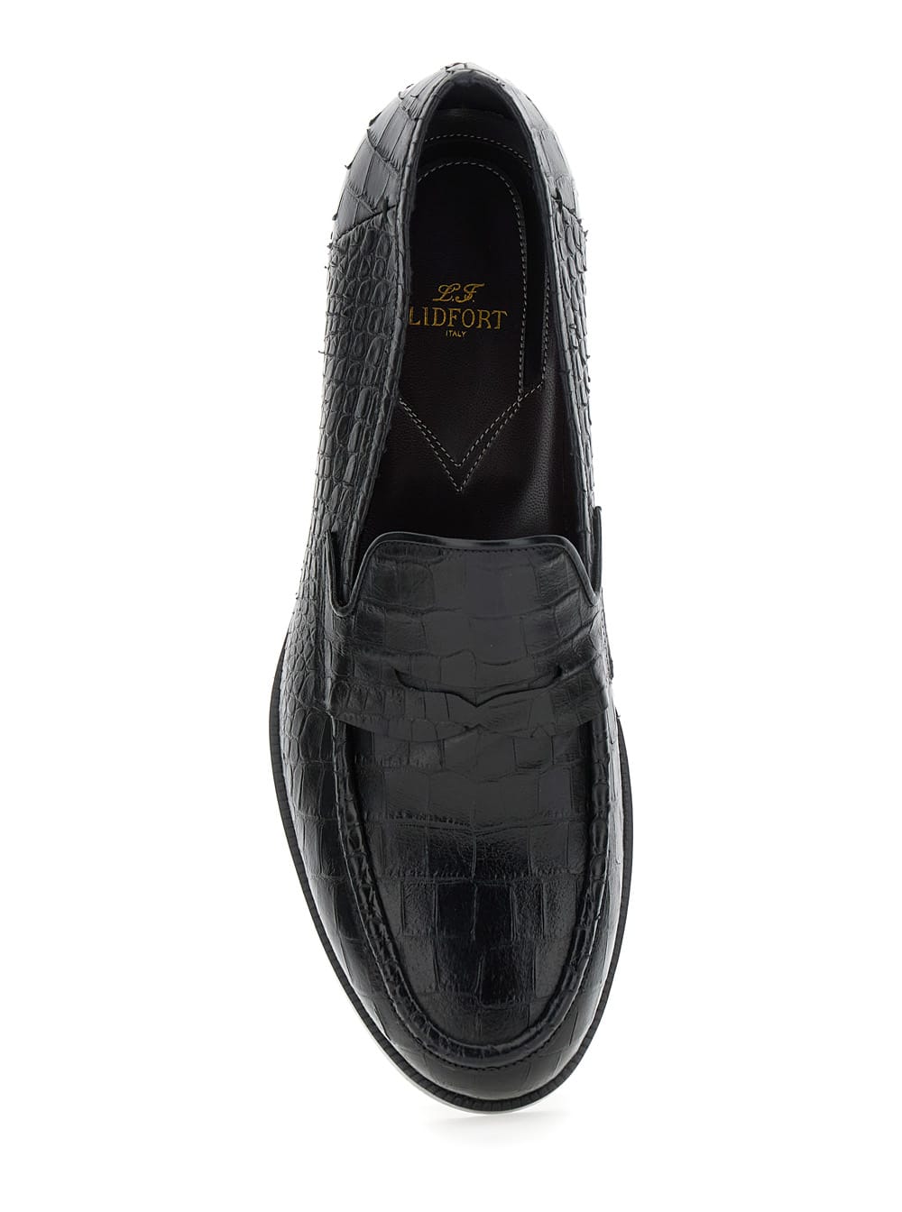 Lidfort 'luisiana' Bordeaux Loafers With Embossed Crocodile Effect