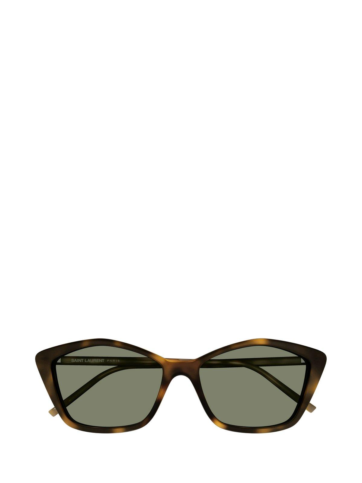 Saint Laurent Cat-eye Frame Sunglasses In Brown