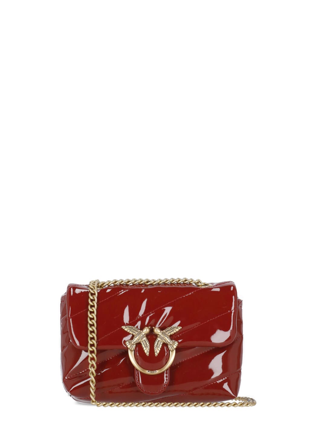 Shop Pinko Baby Love Puff Bag In Bordeaux