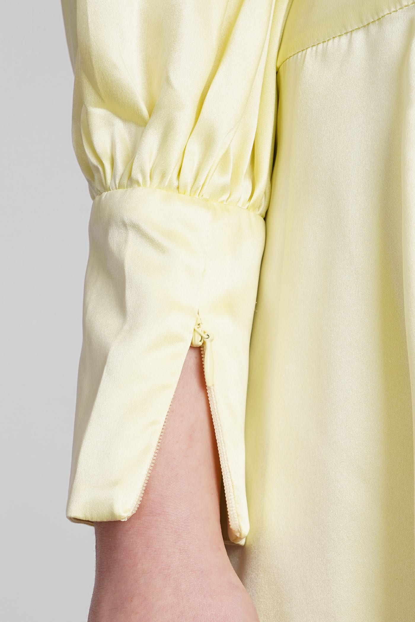 Shop Zimmermann Dress In Yellow Silk