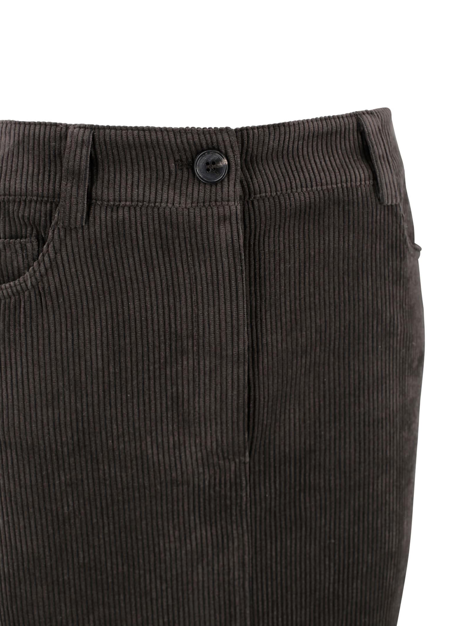 D Exterior Belt Loop Skirt In Brown