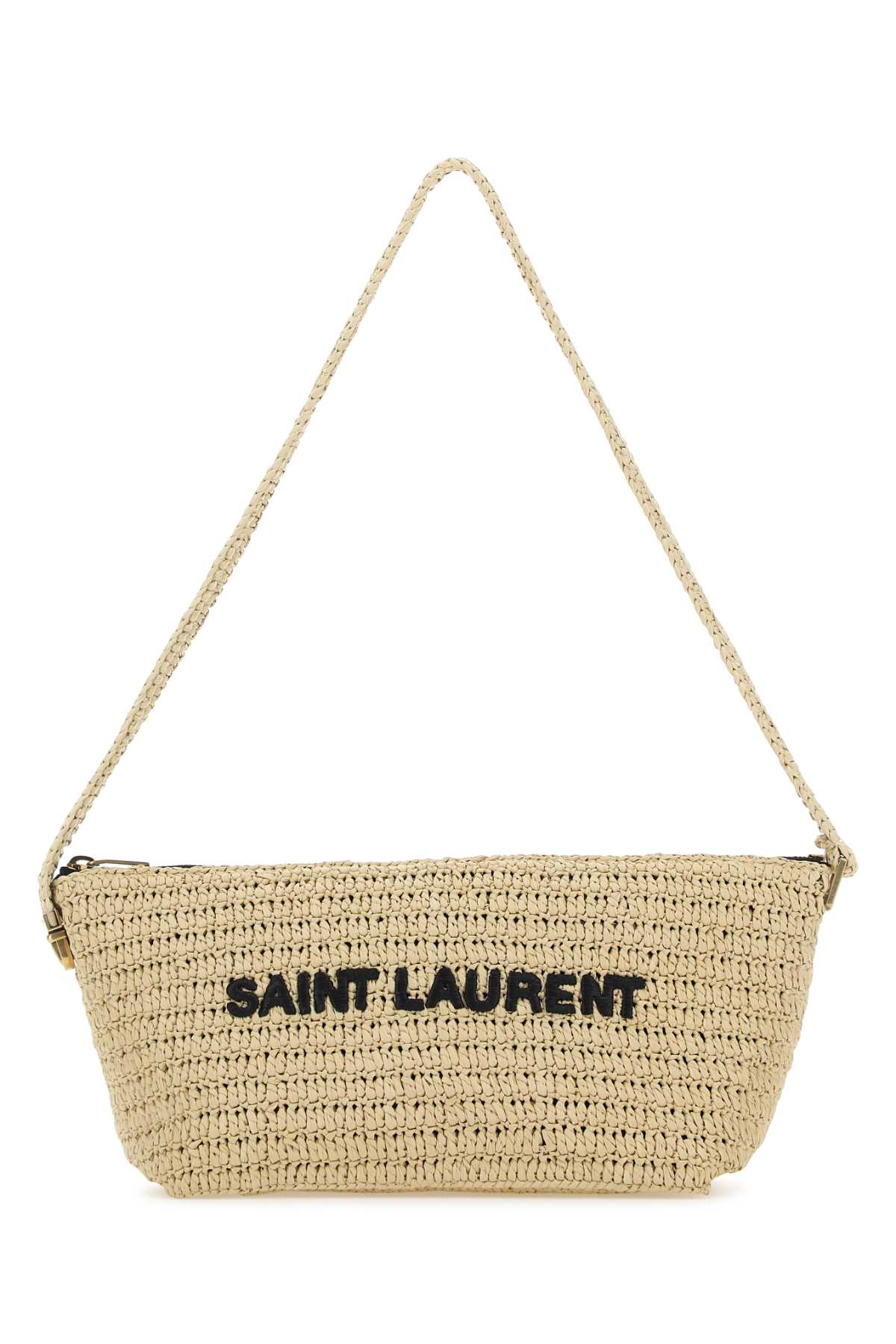 Shop Saint Laurent Raffia Tuc Le Shoulder Bag In Multicolor