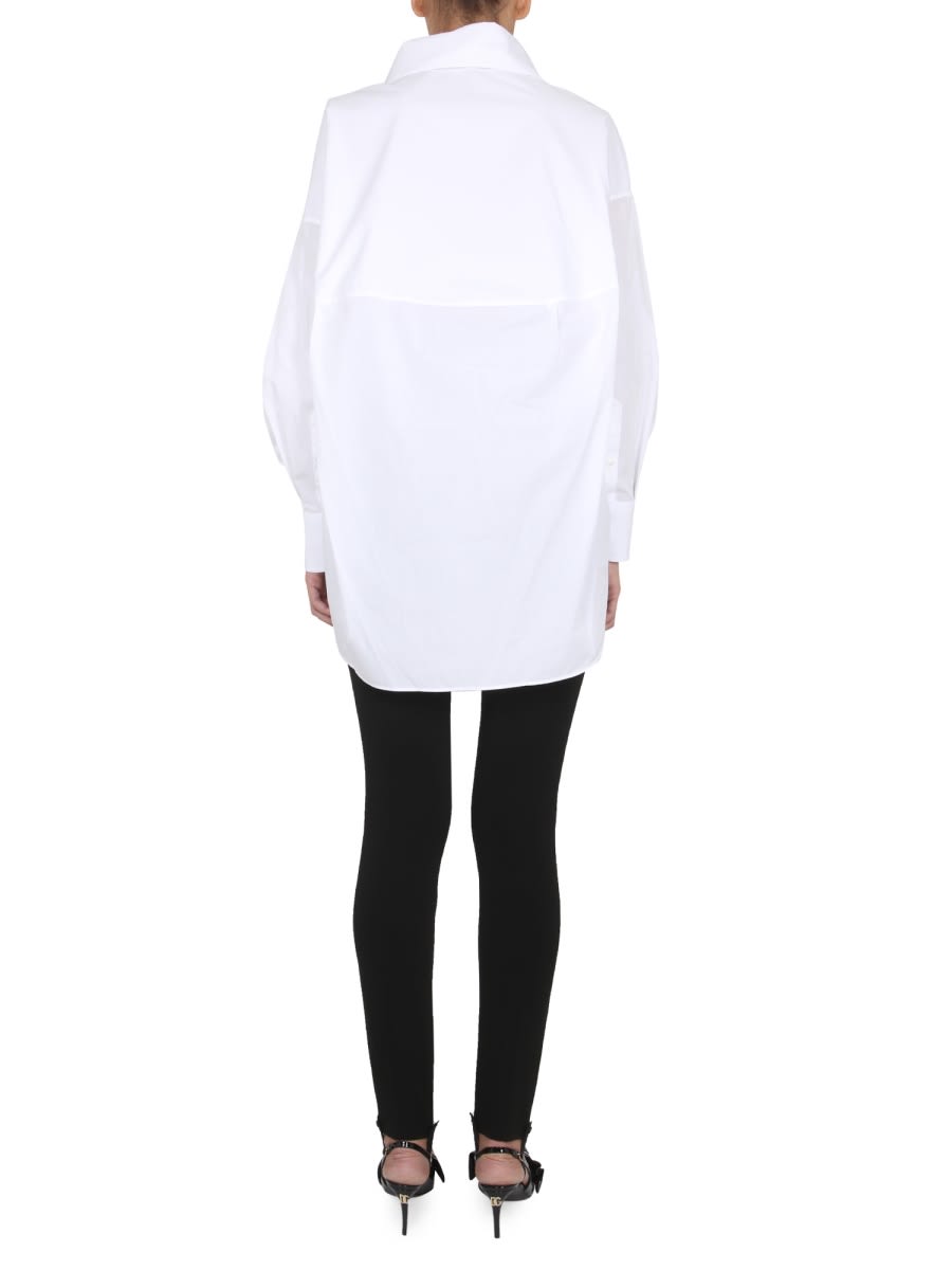 Shop Dolce & Gabbana Poplin Over Shirt In White