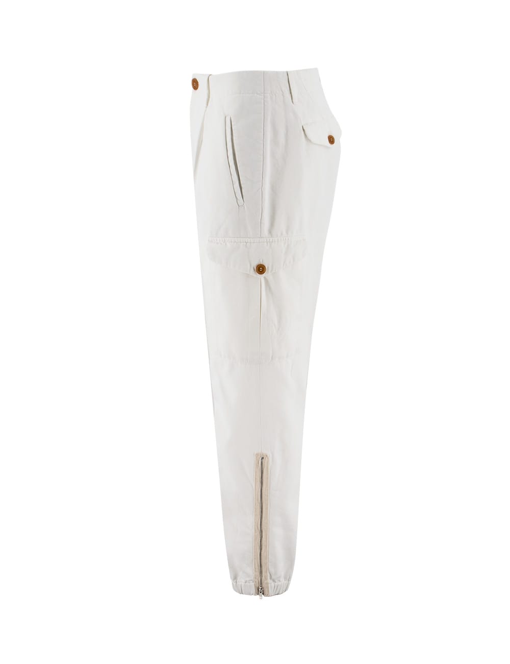 Shop Brunello Cucinelli Trousers In Neve