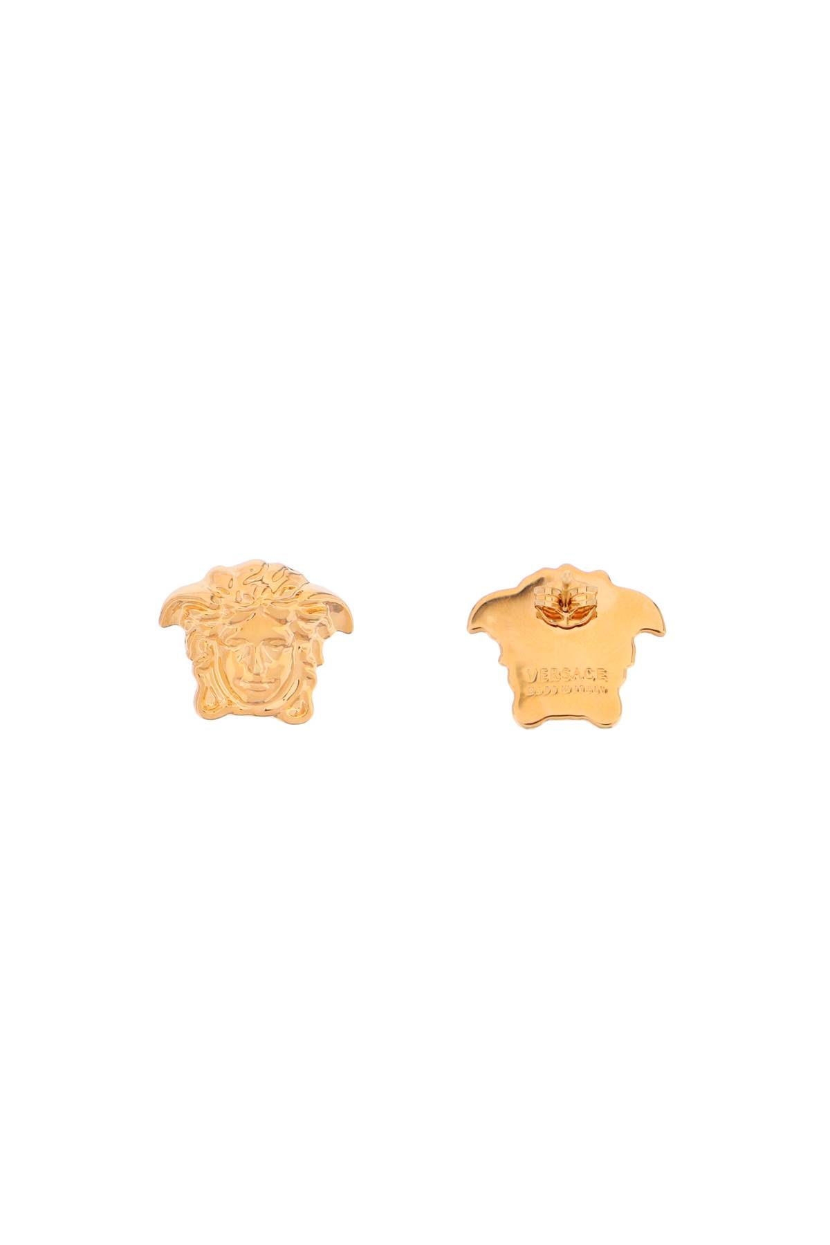 Shop Versace Medusa Head Earrings In  Gold (gold)