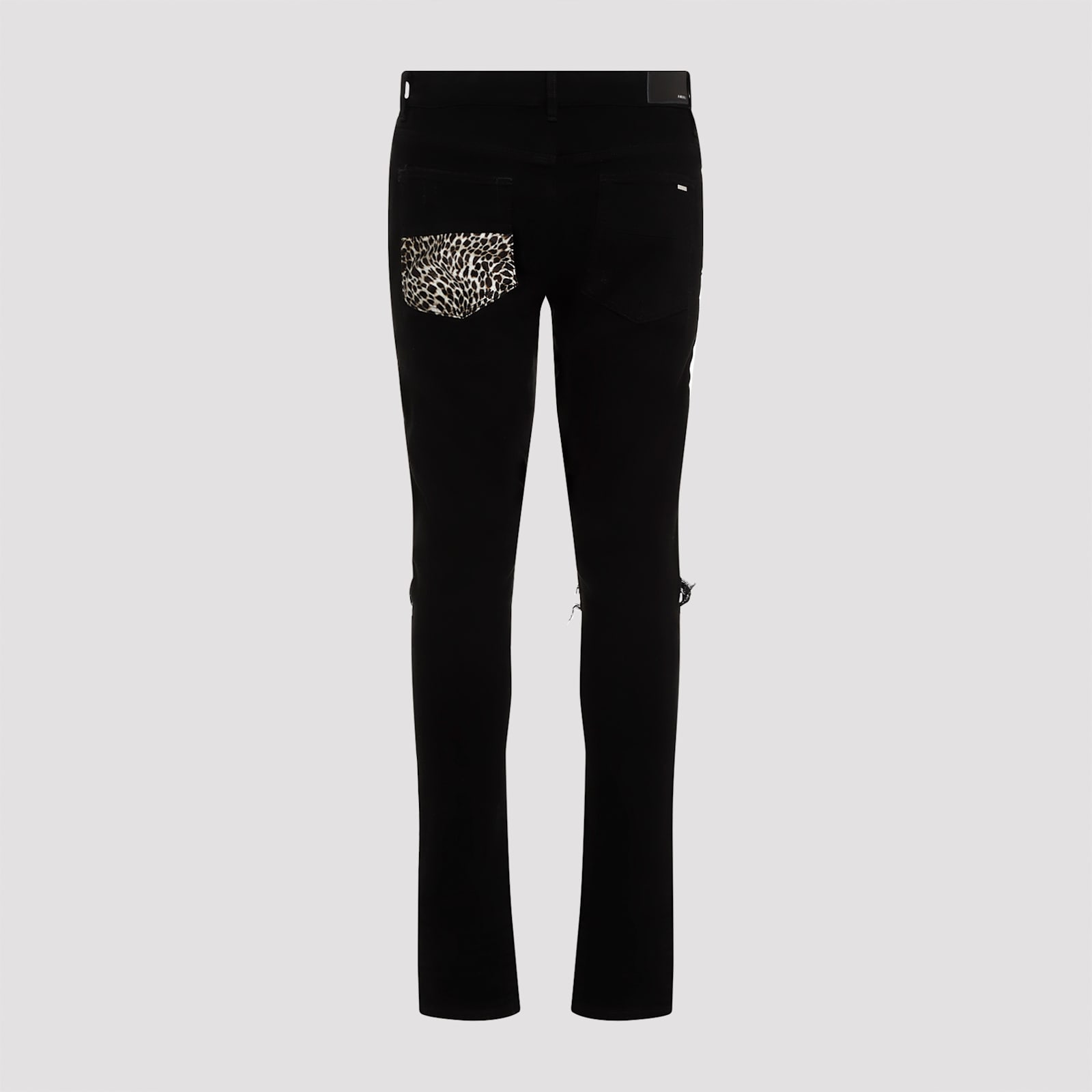 Shop Amiri Leopard Mx1 Jeans In Black Od