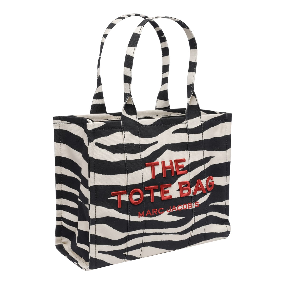 Shop Marc Jacobs The Zebra Large Tote Bag In Black