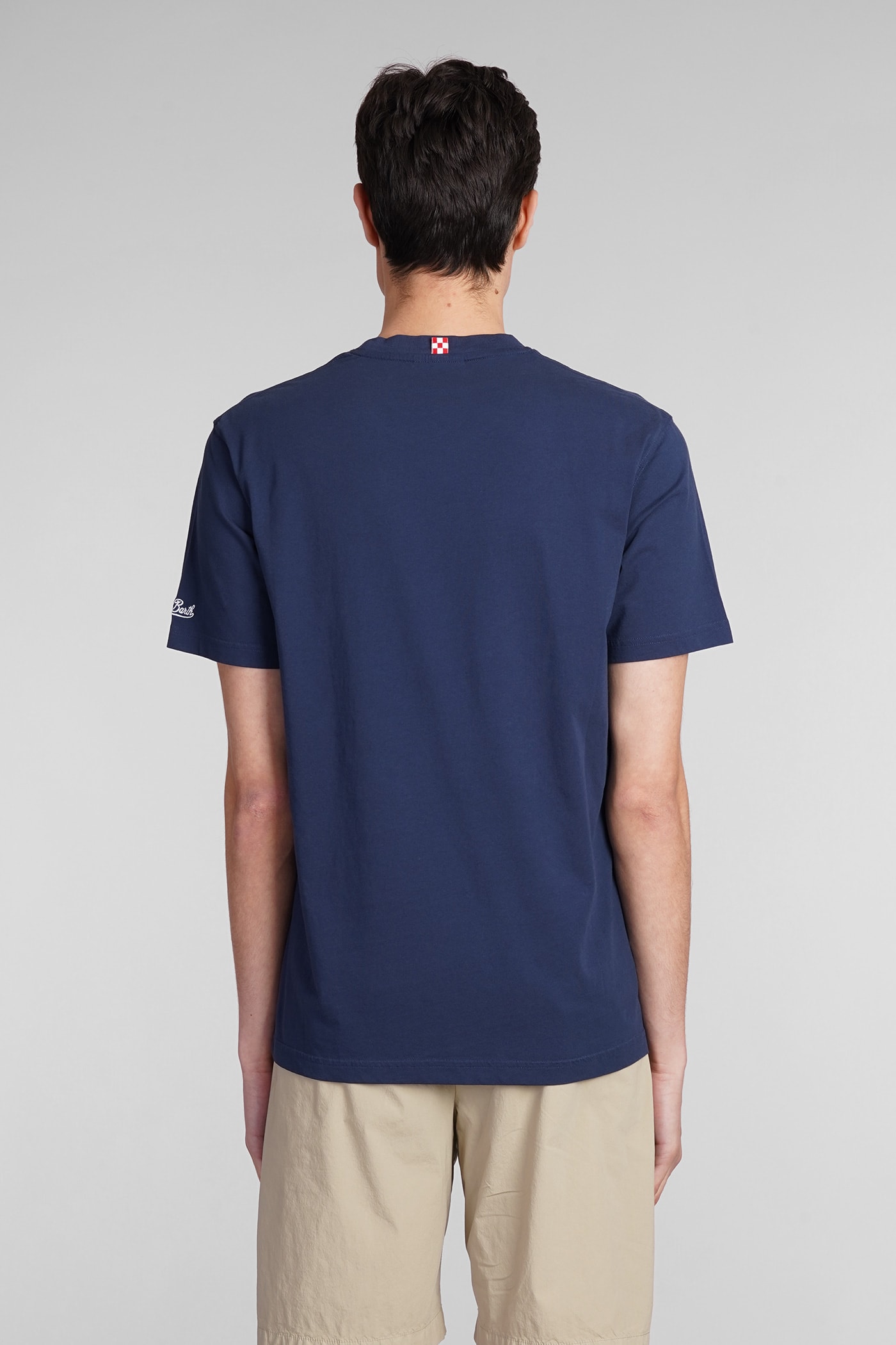 Shop Mc2 Saint Barth Tshirt Man T-shirt In Blue Cotton