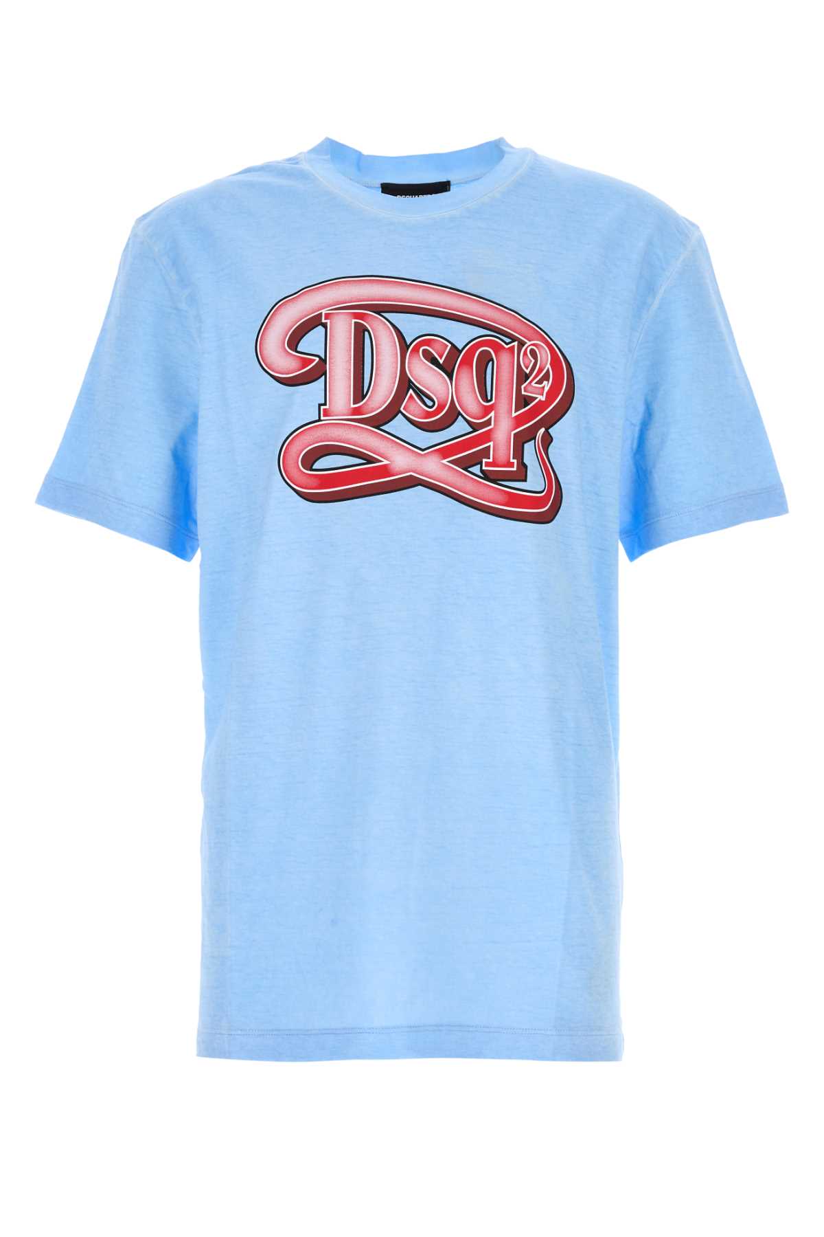 DSQUARED2 LIGHT-BLUE COTTON T-SHIRT 