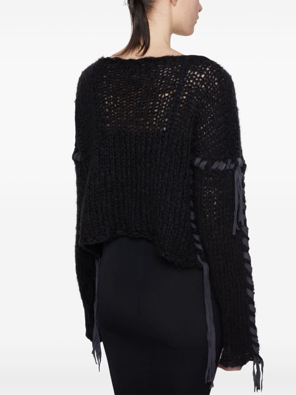 Acne Studios Women Wool Blend Crewneck Sweater In Black