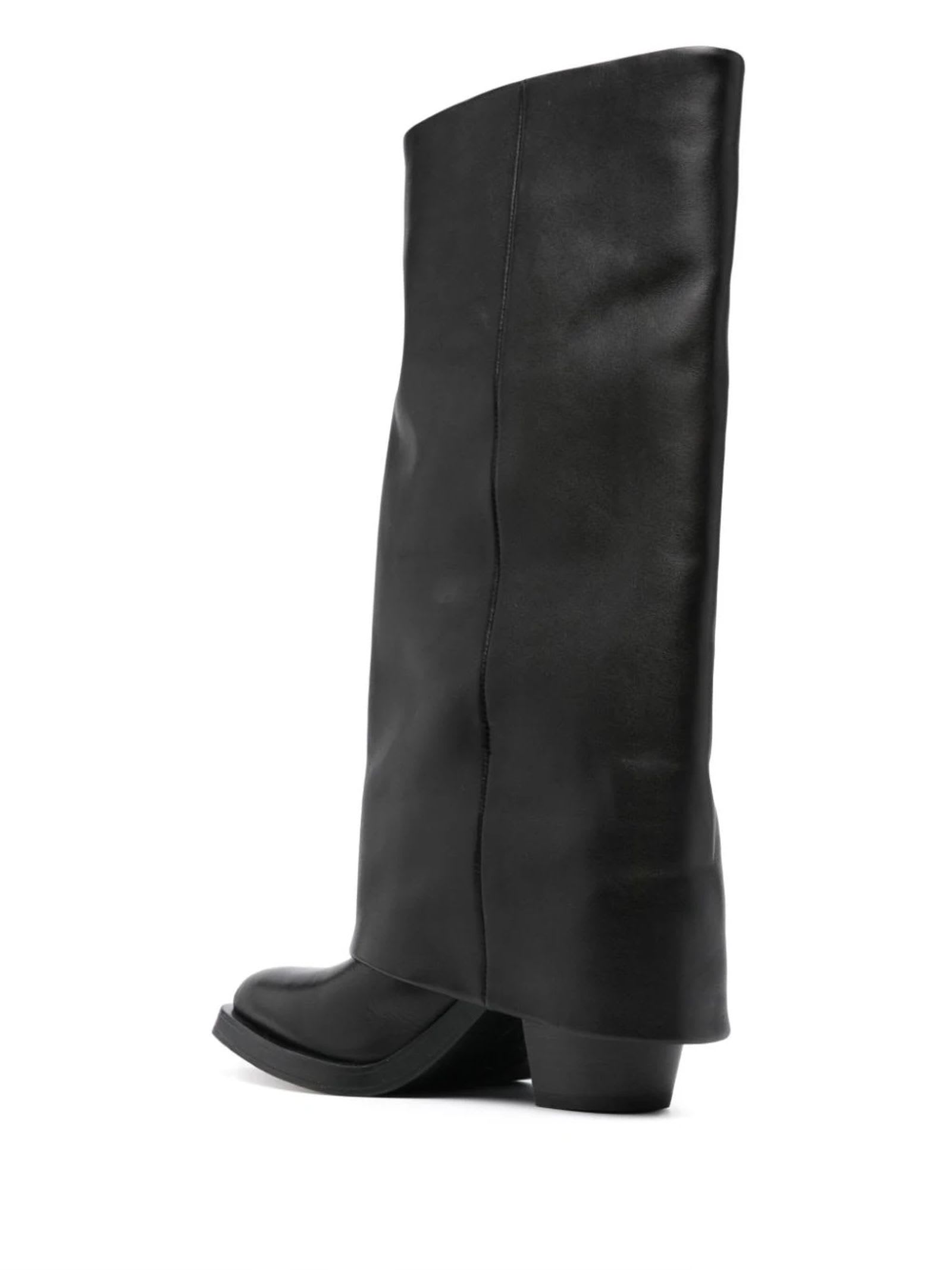 Shop Ash Black Calf Leather Jackson Boots