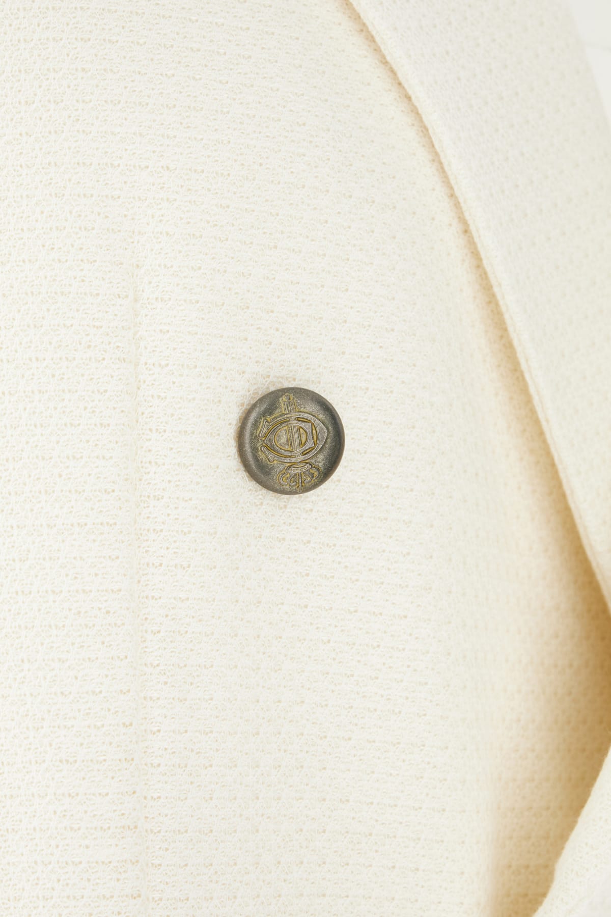 Shop Circolo 1901 Ivory Cotton Blend Blazer In 7099