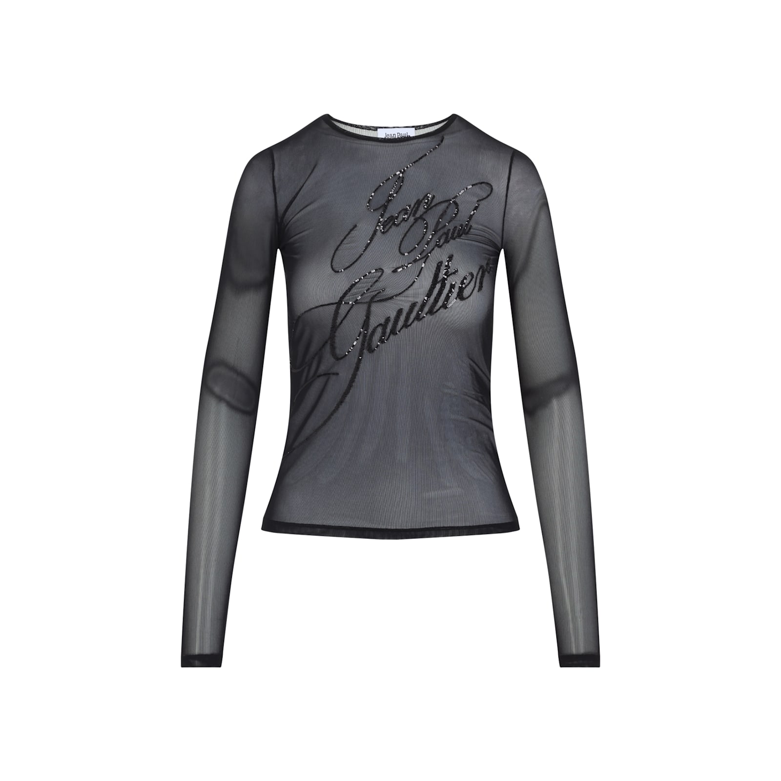 Jean Paul Gaultier Top The Sequin In Tulle Nero Donna In Black