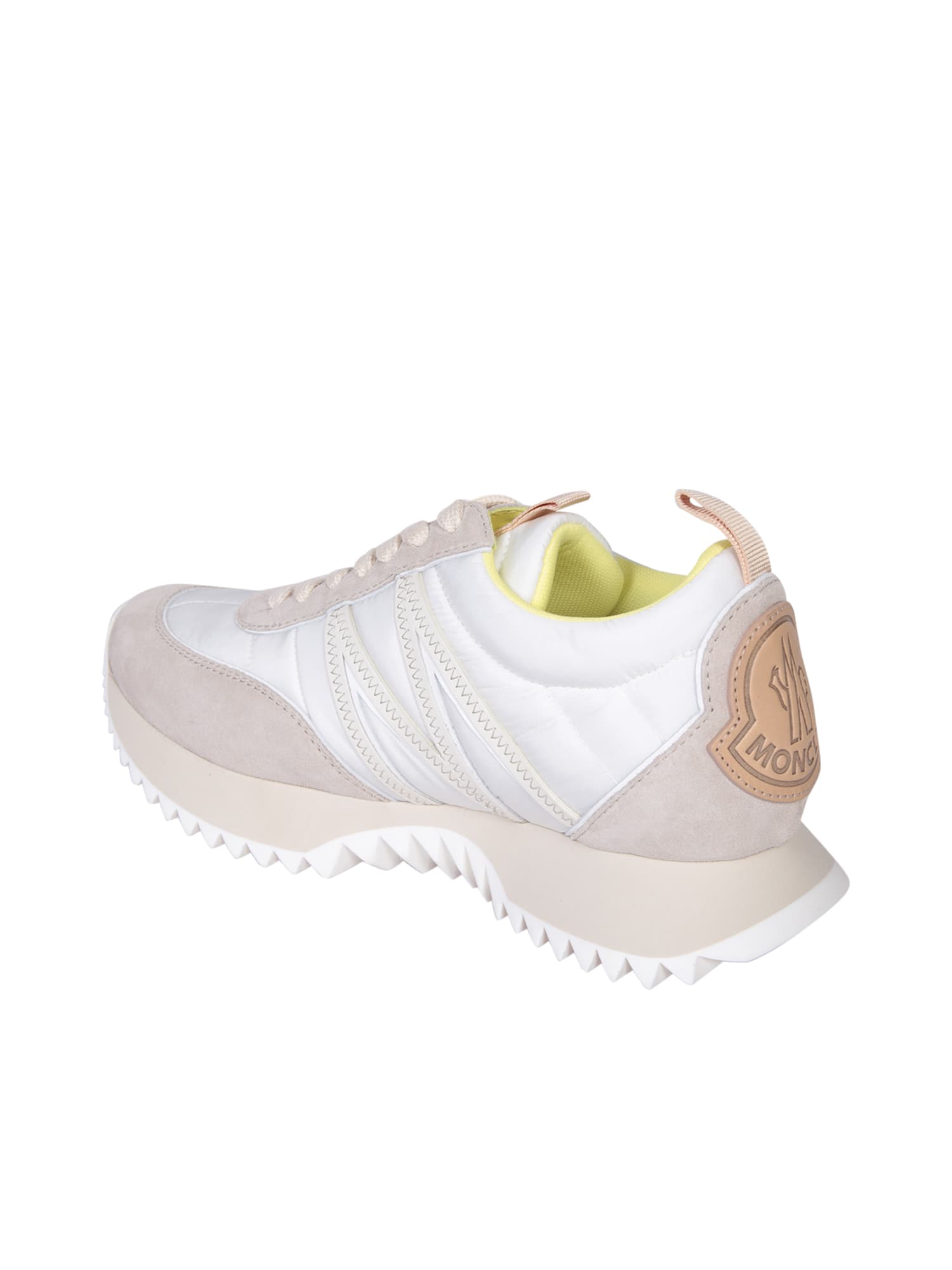 Shop Moncler Pacey White Sneakers