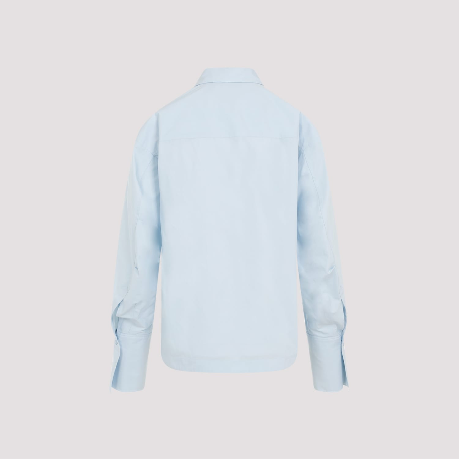 Shop Attico Eliza Shirt In Baby Blue