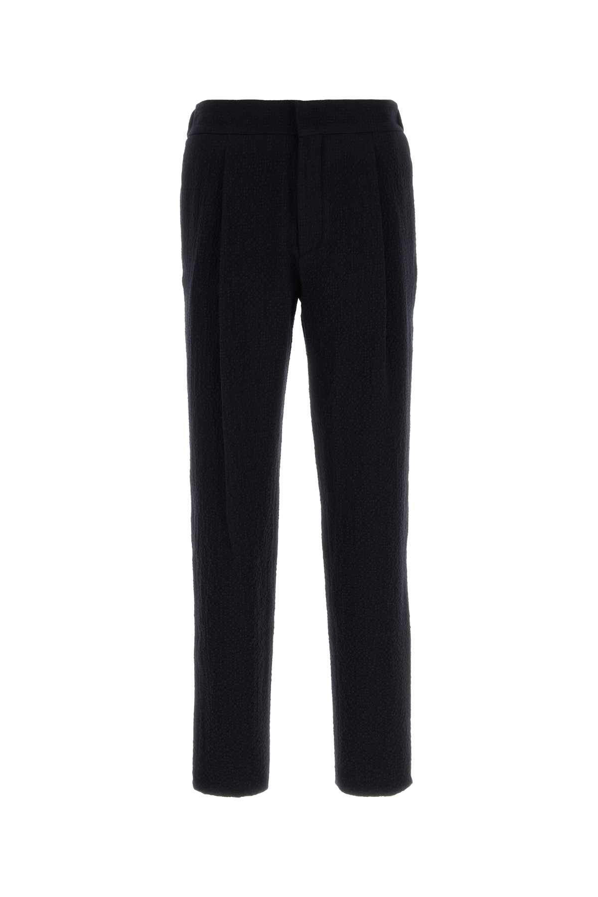 Midnight Blue Stretch Wool Pant