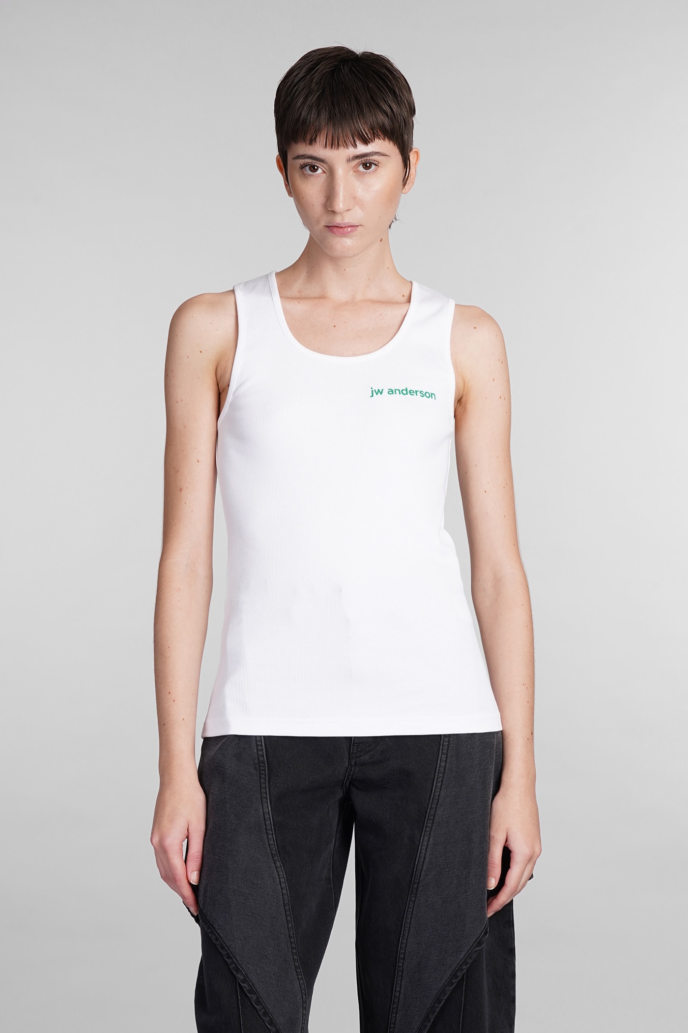 J.W. Anderson J. W. Anderson Tank Top In White Cotton