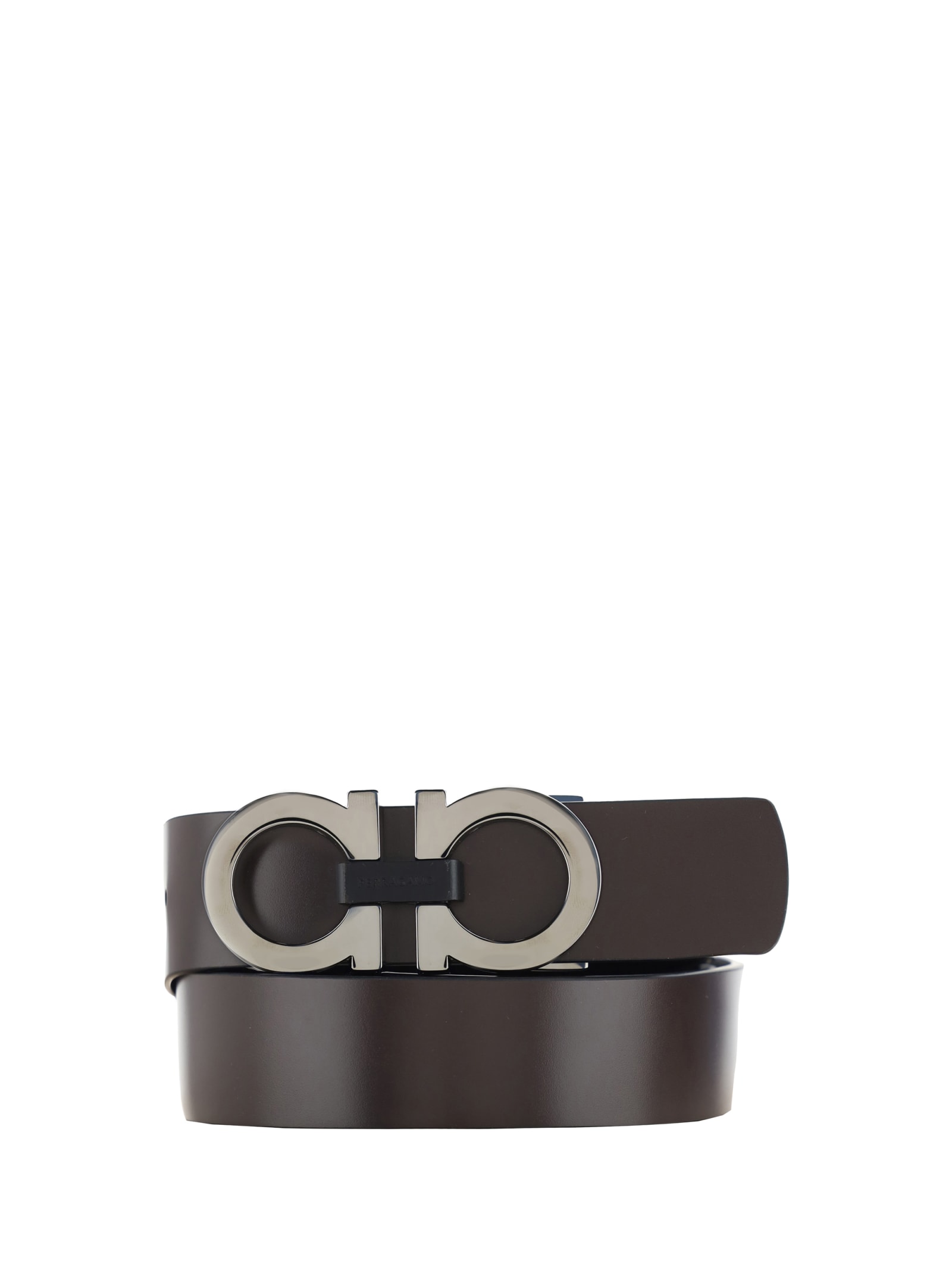 Shop Ferragamo Reversible Belt In Brown-black