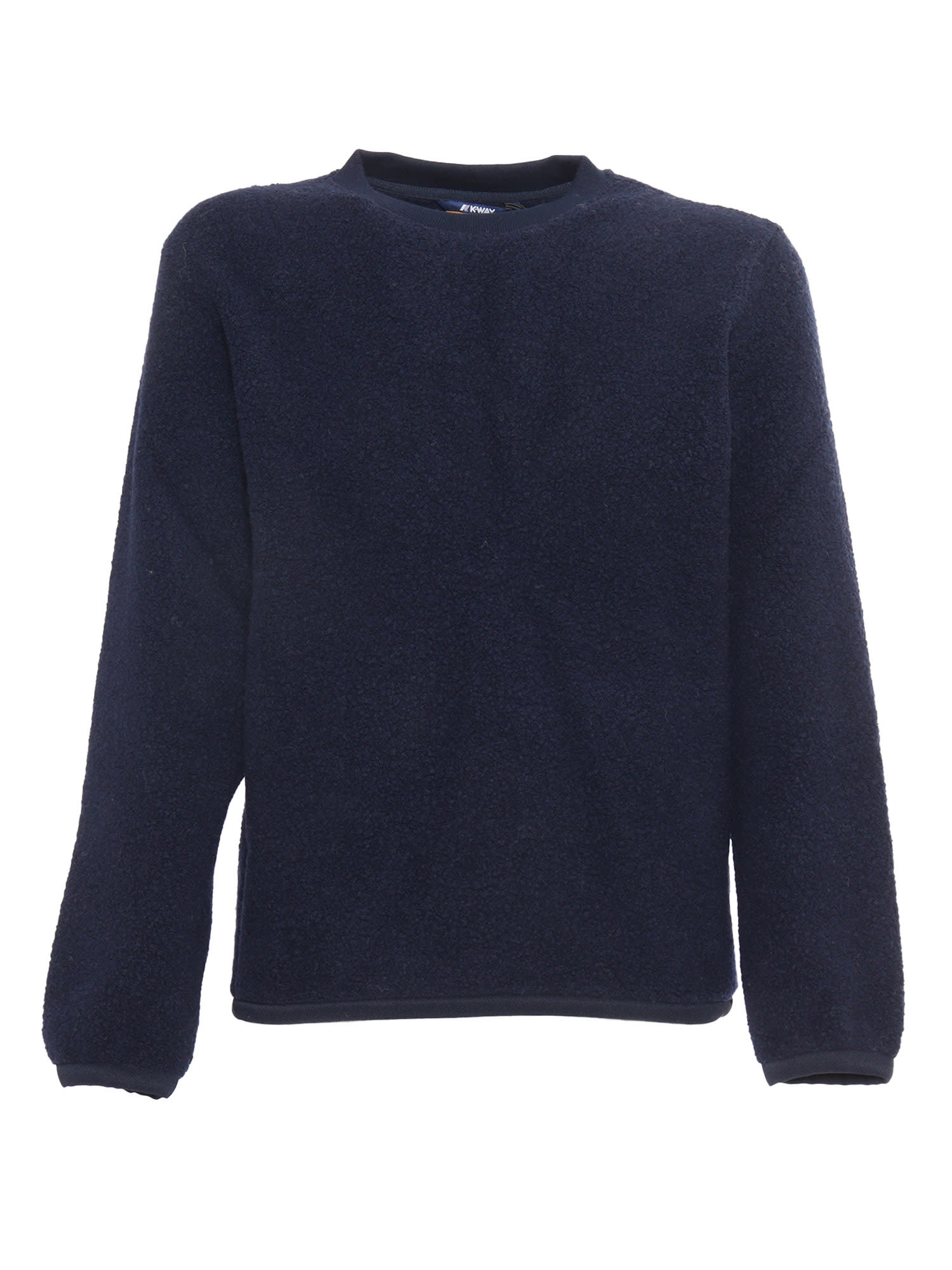 Shop K-way Eround Wool Fleece Sweater In Blue