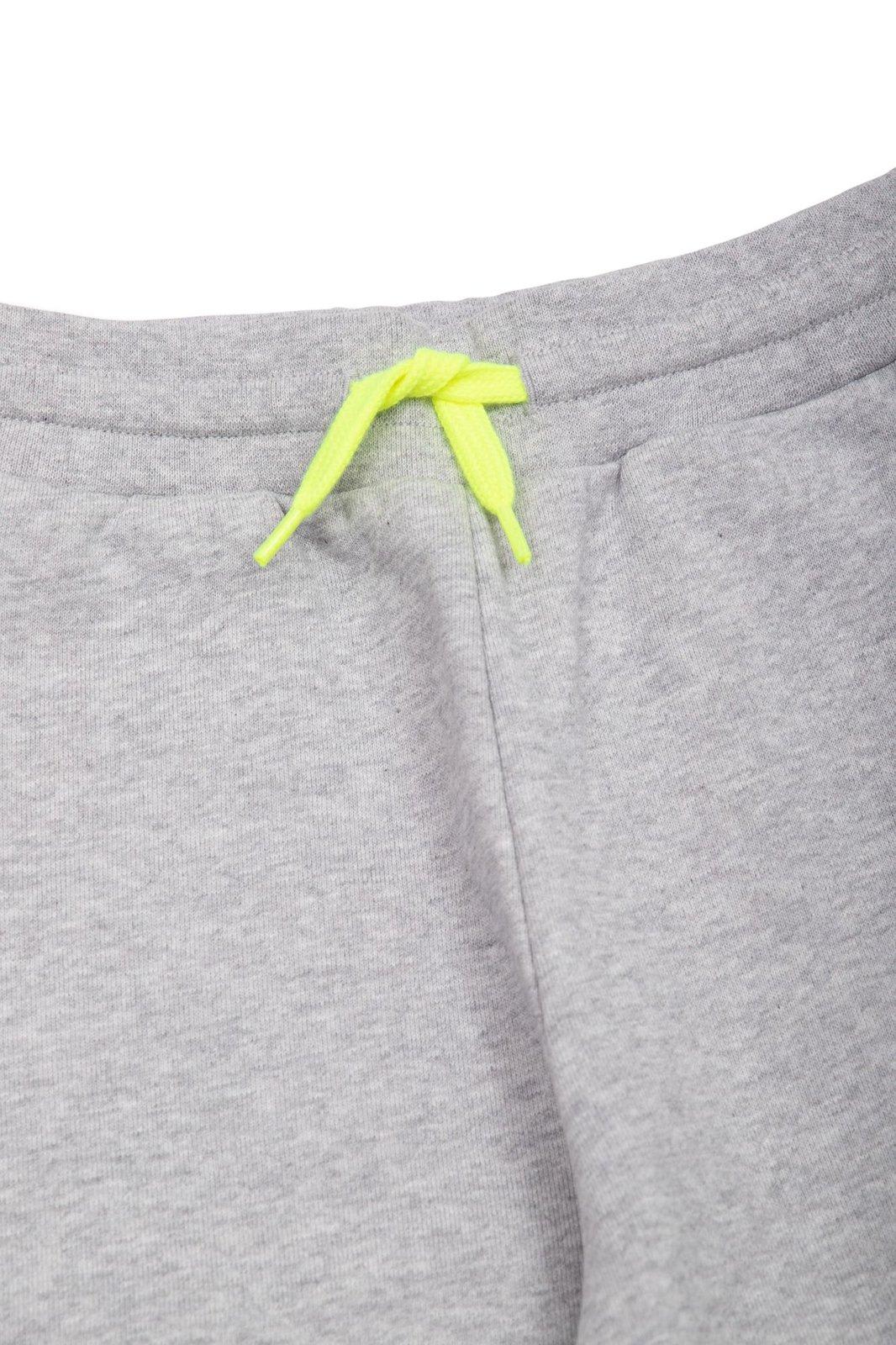 Shop Fendi Logo Printed Drawstring Sweatpants In Grigio Melange