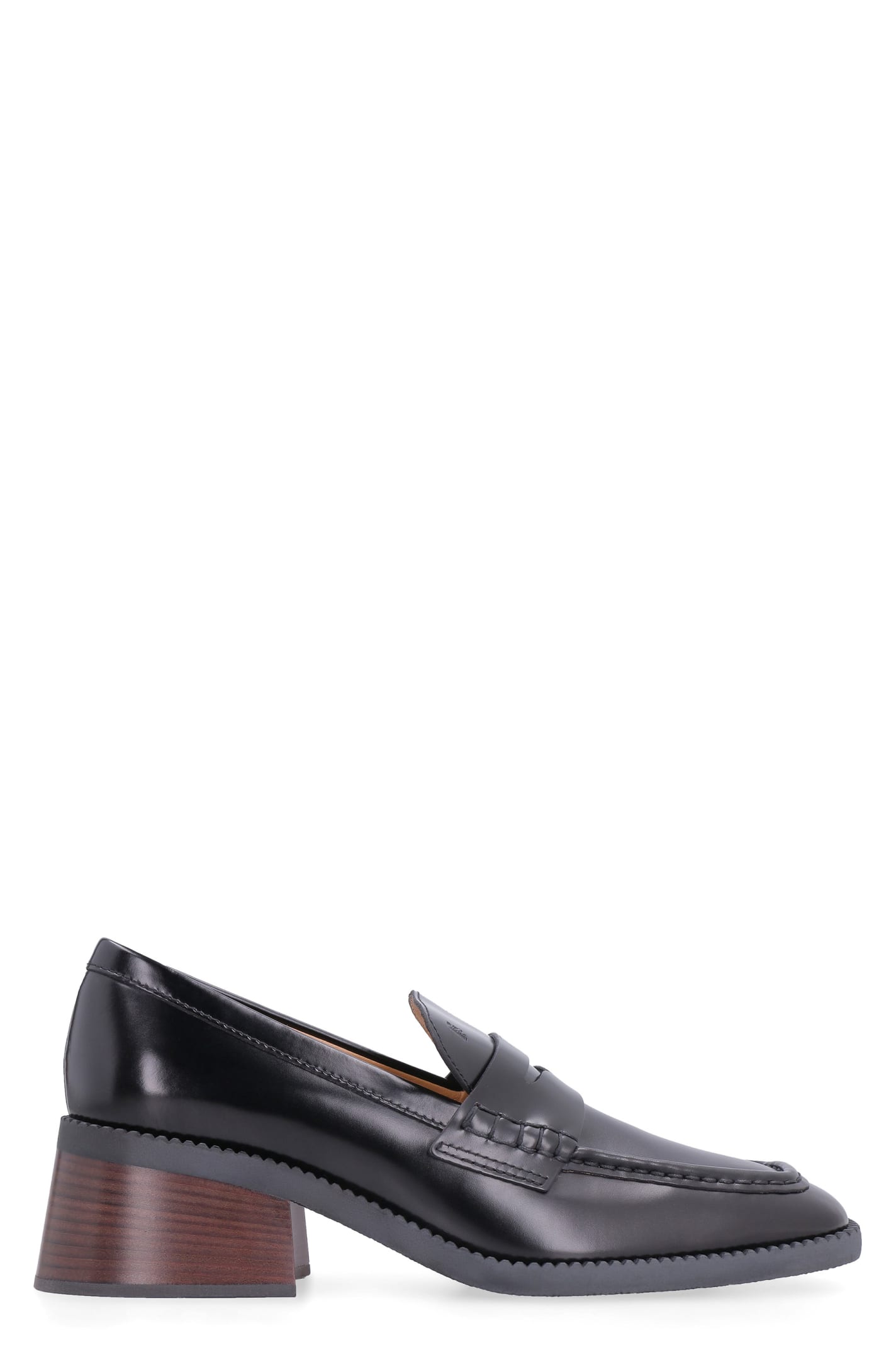 Tod's High Heel Leather Loafers