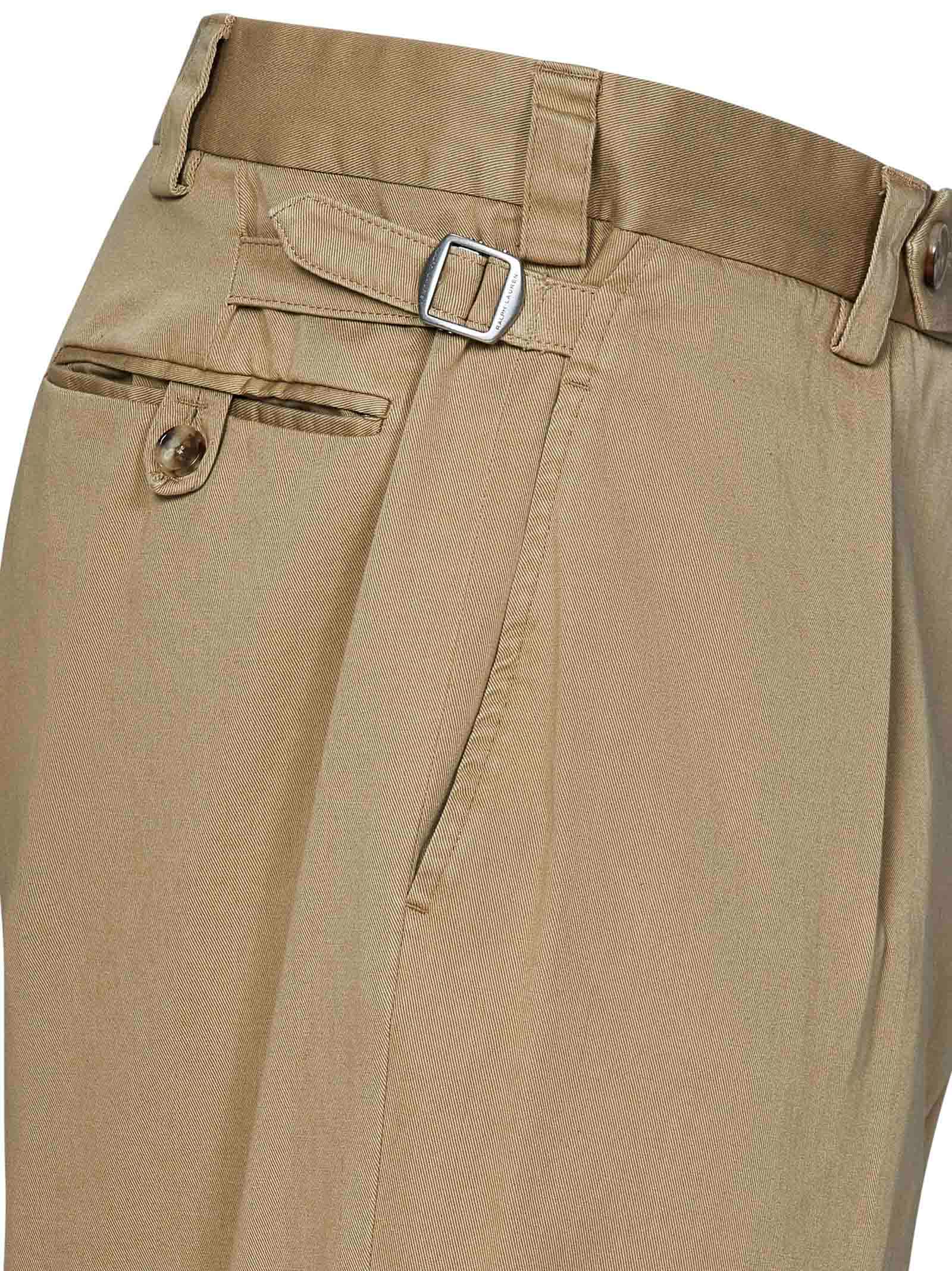 Shop Ralph Lauren Trousers In Beige