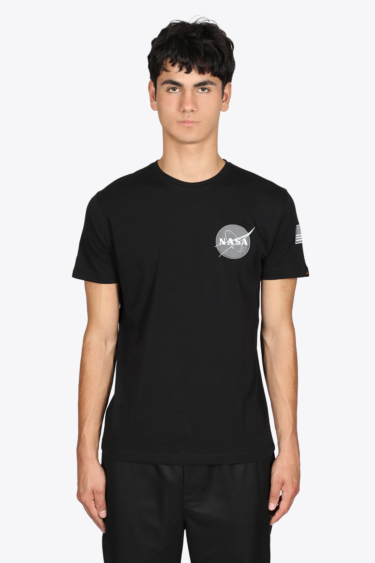 Alpha Industries Space Shuttle T-shirt Black cotton space shuttle t-shirt