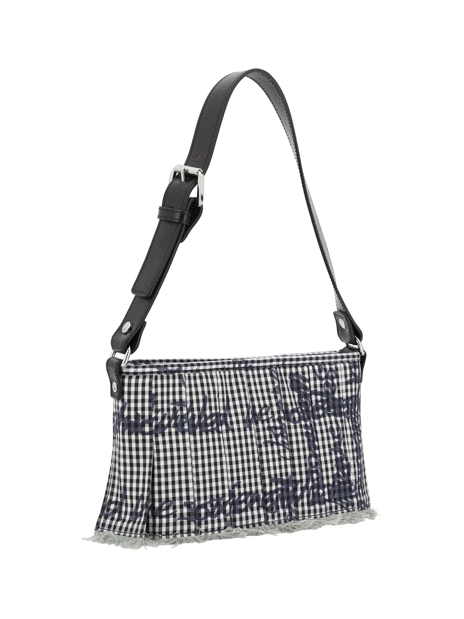 Vivienne Westwood Mens Gingham/vw Black Heather Cotton Shoulder Bag In Gingham/vw Black