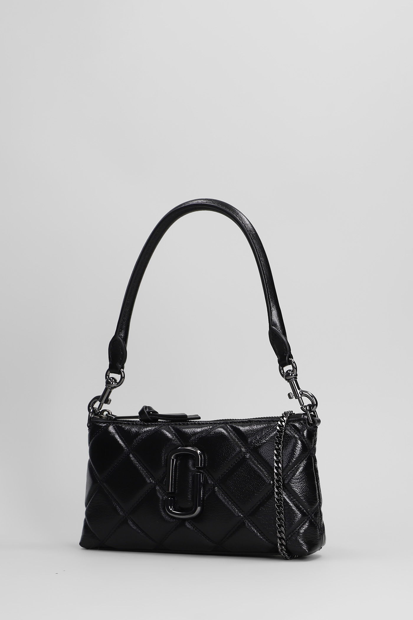 Marc Jacobs The Quilted Snapshot Convertible Shoulder Bag In Black