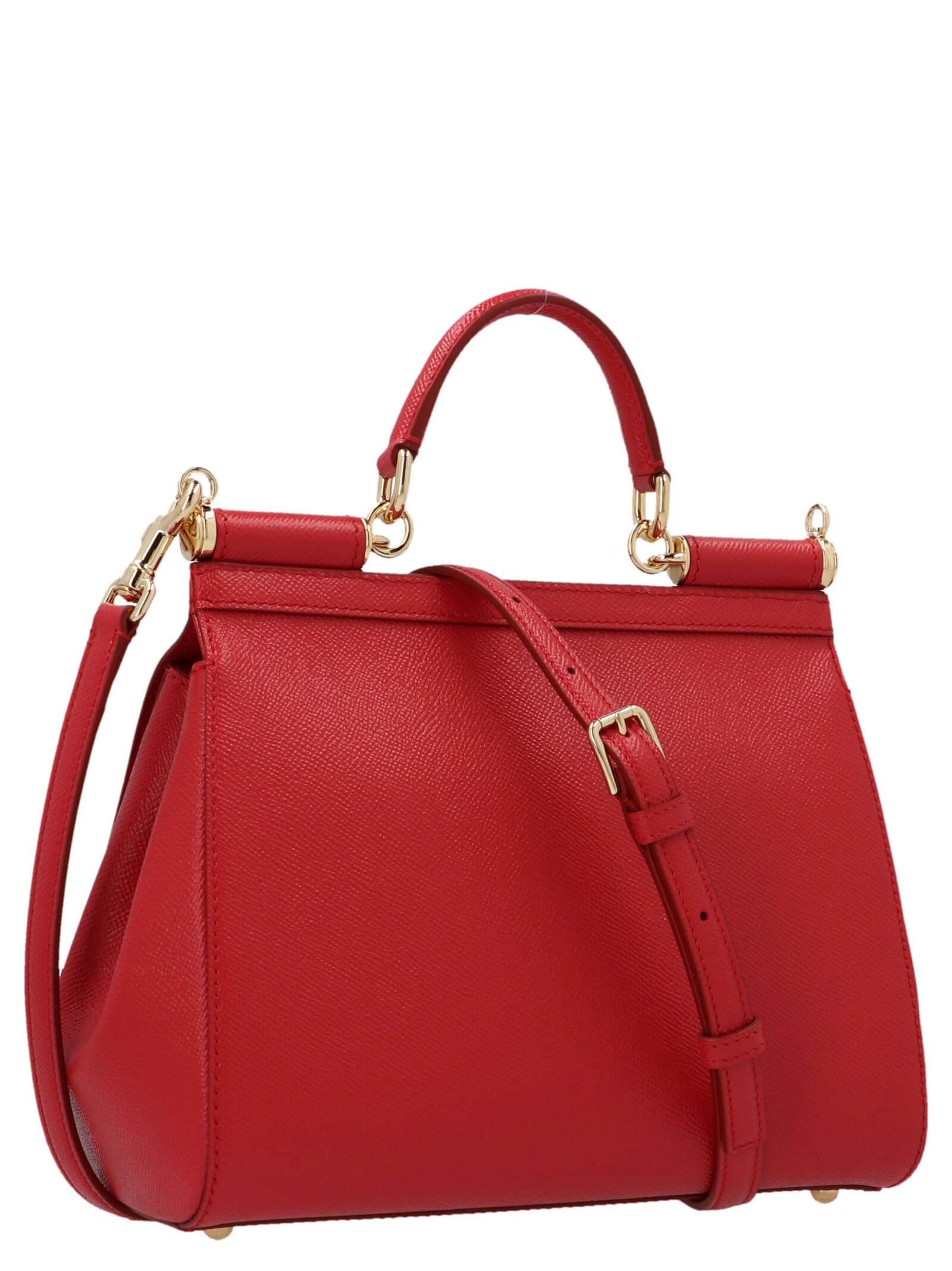 Dolce & Gabbana Sicily Medium Hand Bag In Red