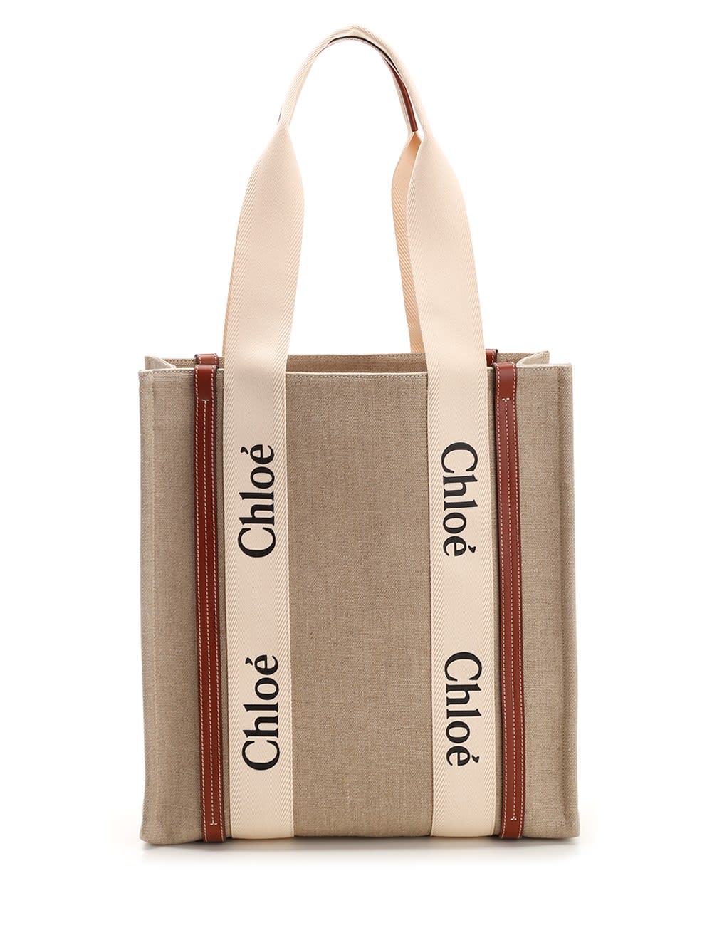 CHLOÉ WOODY VERTICAL TOTE BAG