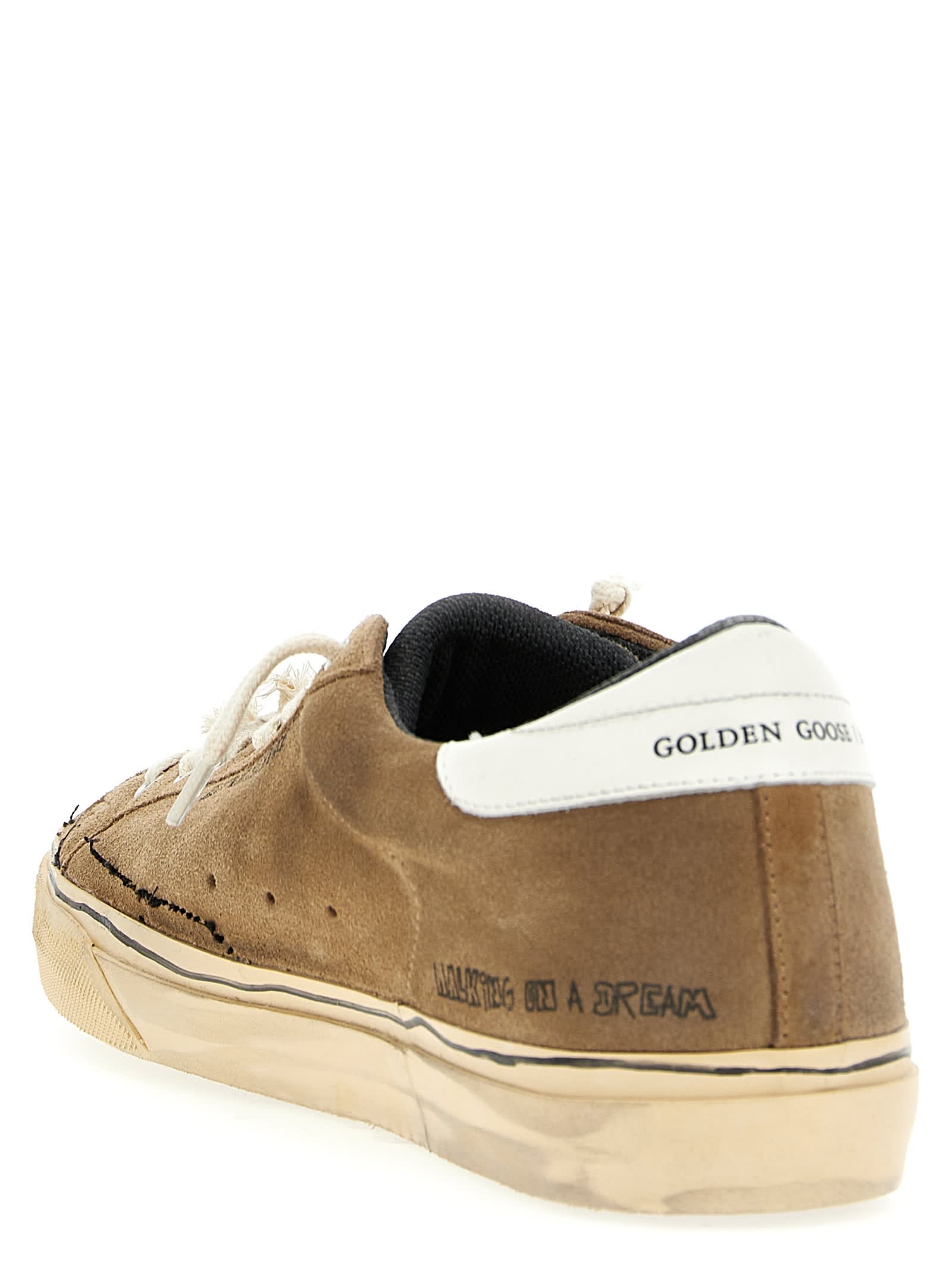 Shop Golden Goose Superstar Sneakers In Tabacco/white