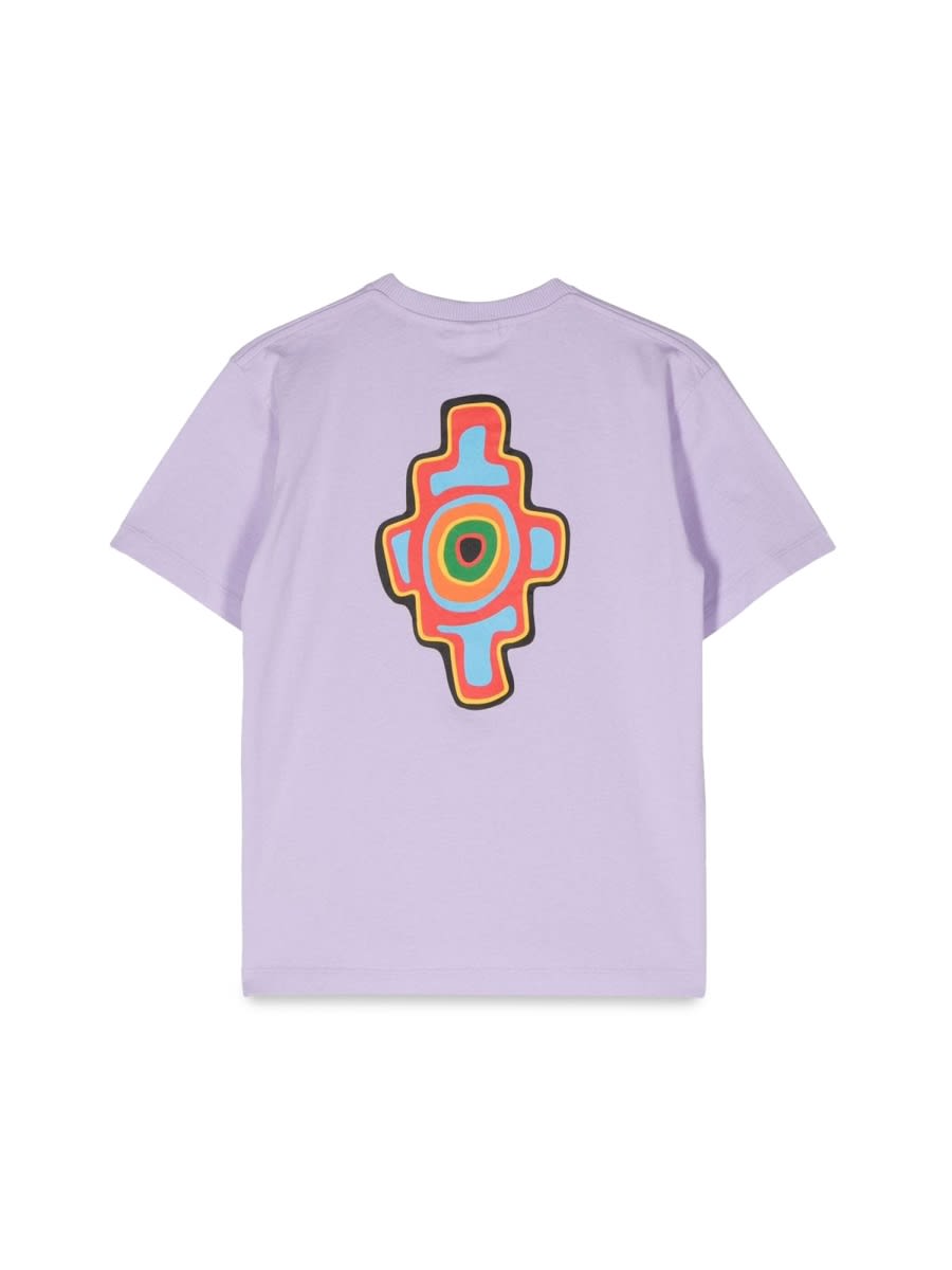 Shop Marcelo Burlon County Of Milan Regular Ss T-shirt In Lilac