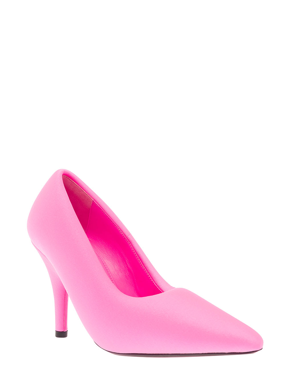 Shop Balenciaga Xl Oversized Neon Pink Pump With Knife Heel In Spandex Woman In Fuxia
