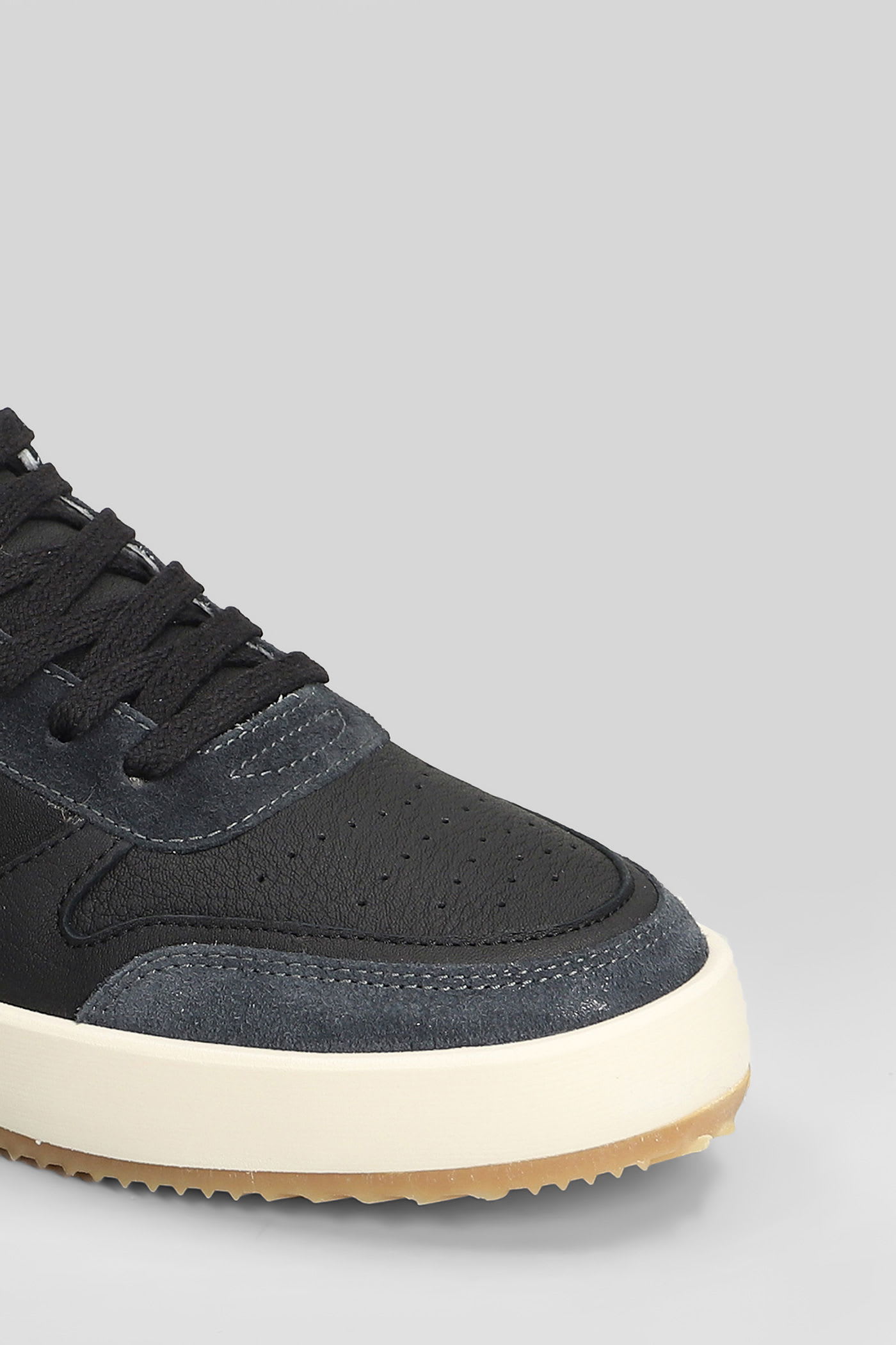 Philippe Model Nice Low Sneakers In Black Suede And Leather In Black