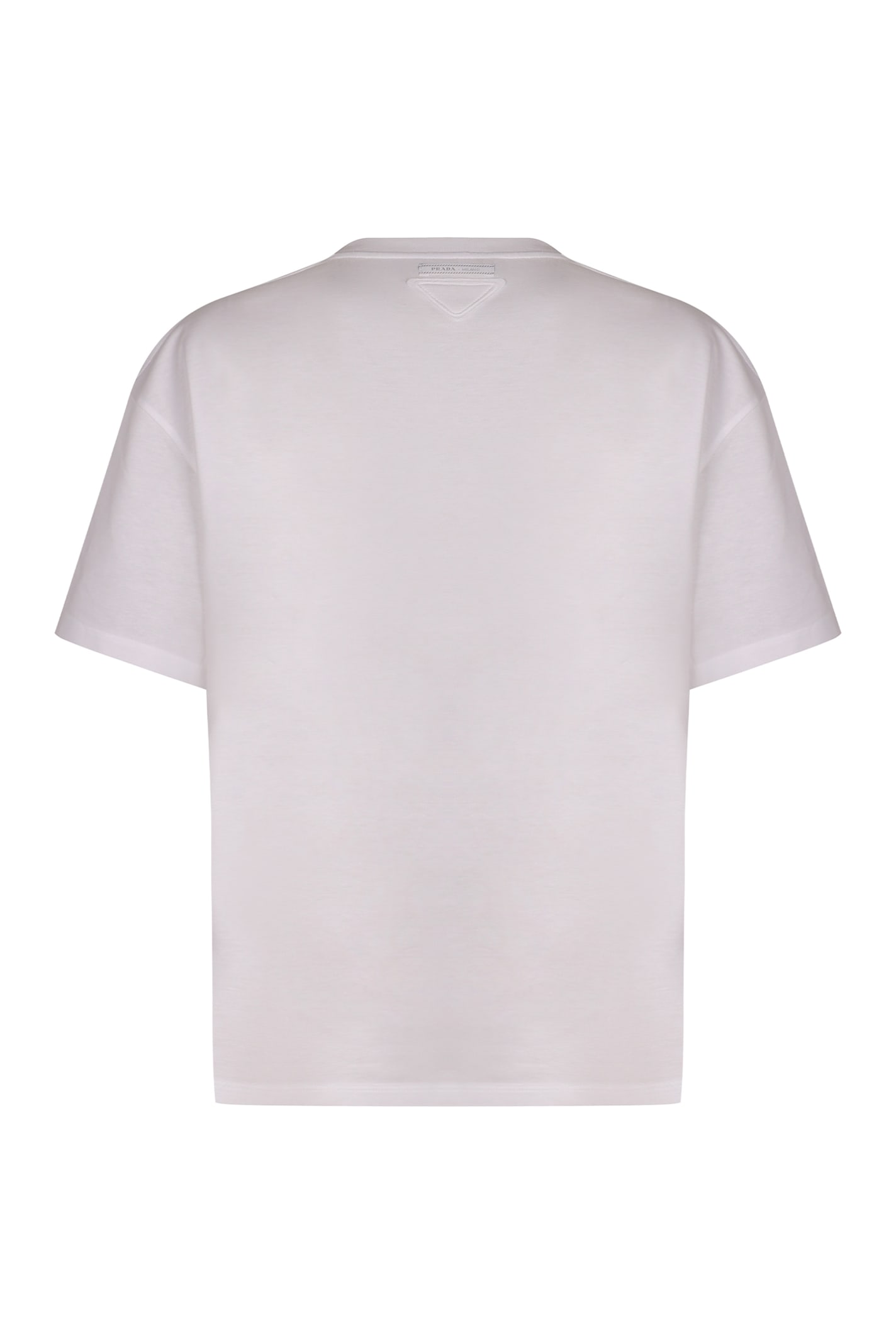 Prada Cotton Crew-neck T-shirt In White