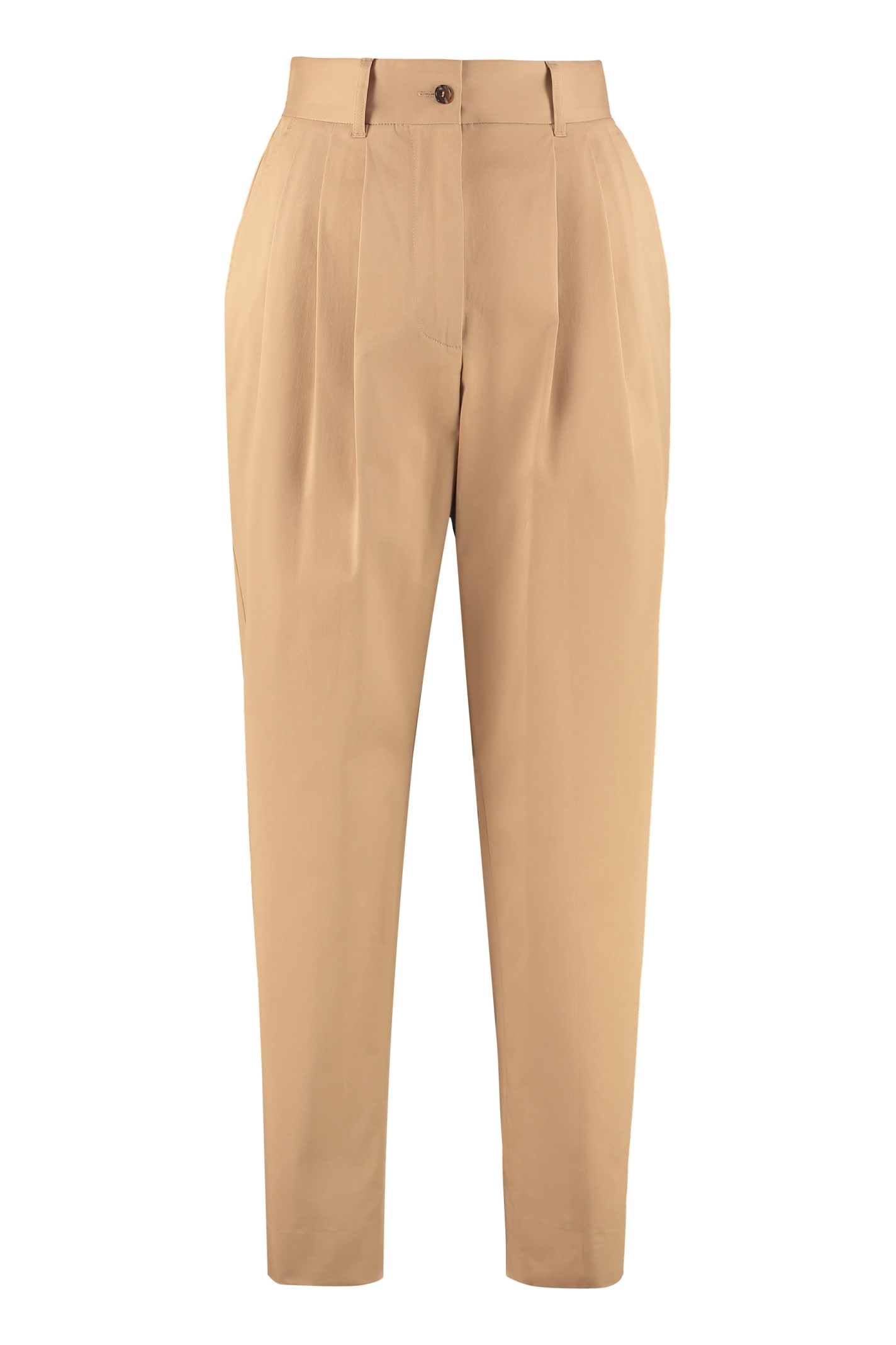 Dolce & Gabbana Cotton Trousers With Pleats