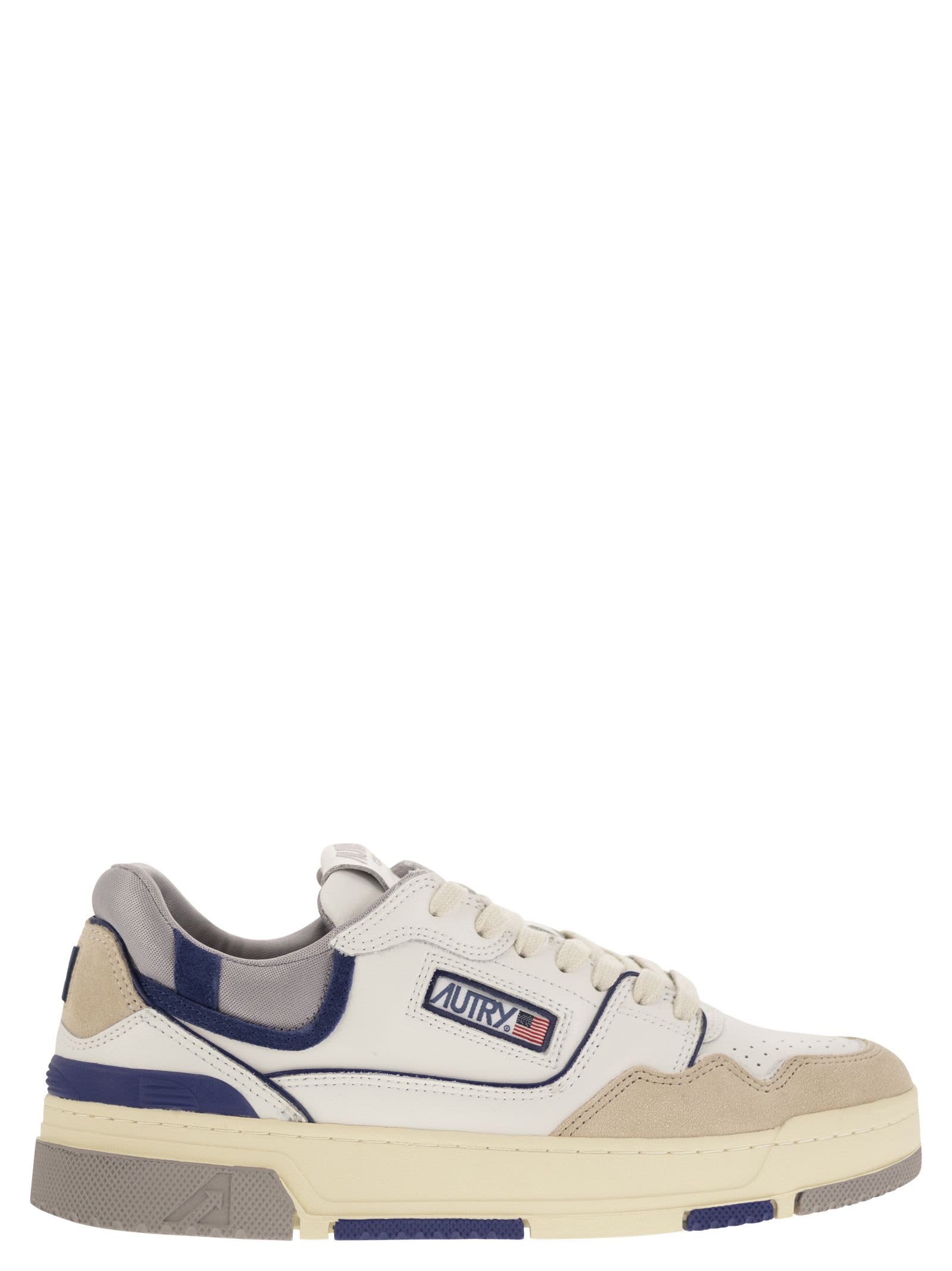 Autry Clc Low Sneakers In White/blue