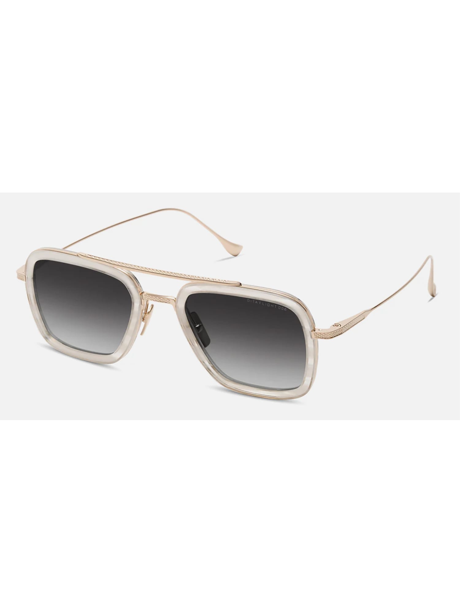 Dita 7806/v/wht/gld/52 Flight.006 Sunglasses In White Swirl_white Gold