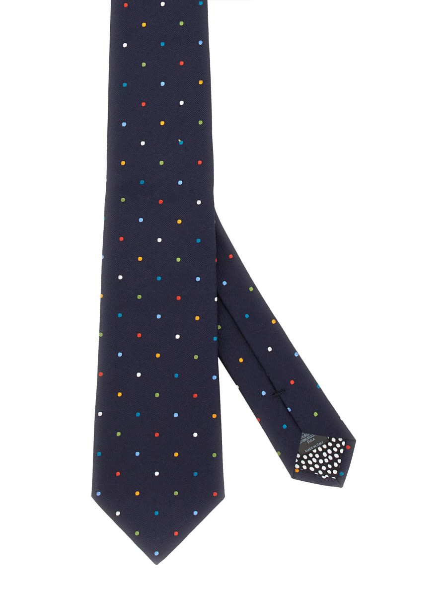 Shop Paul Smith Silk Tie In Blue