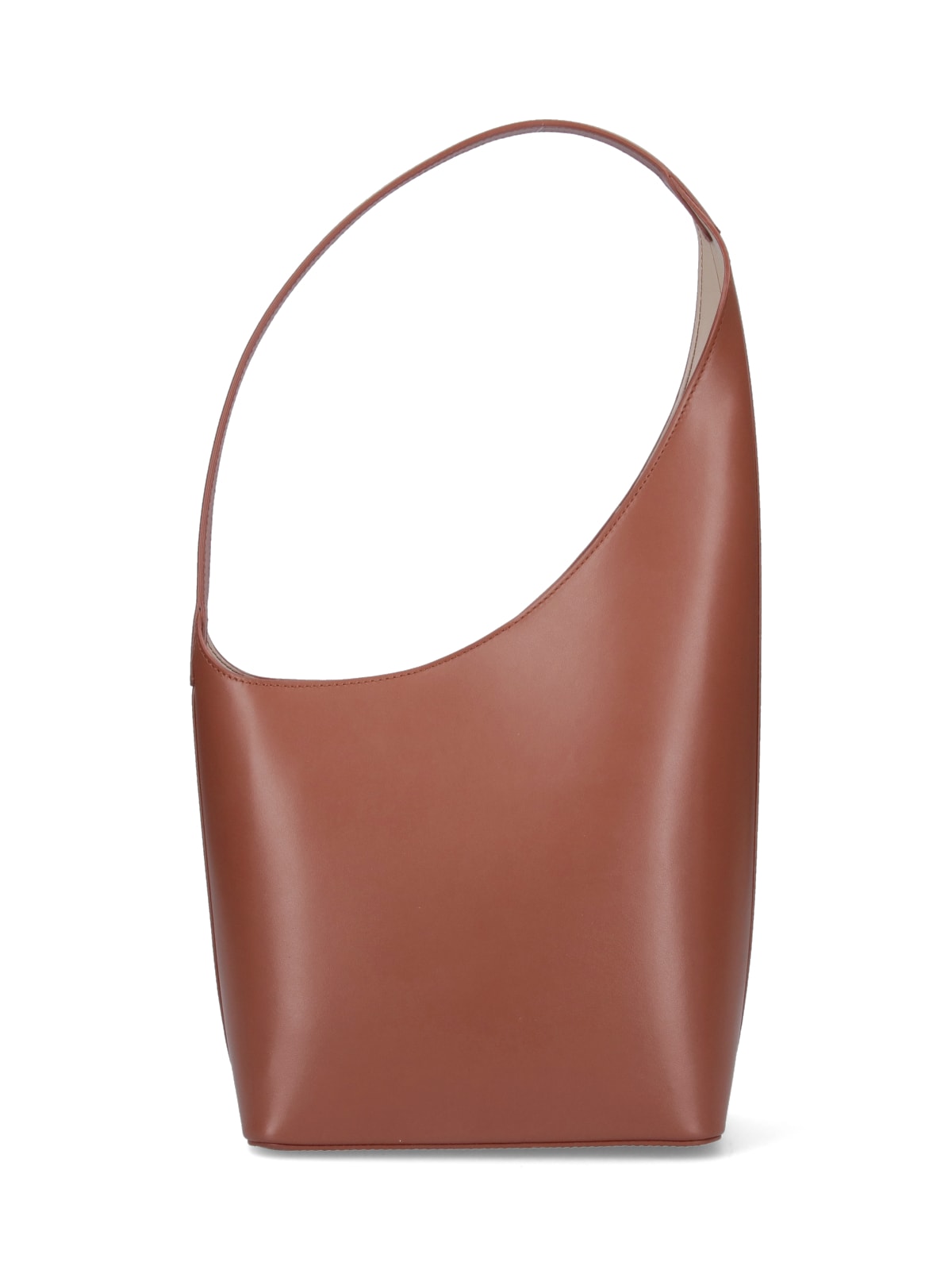 Shop Aesther Ekme Demi Lune Mini Shoulder Bag In Brown