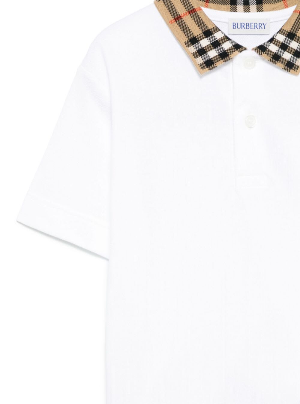 Burberry Vintage Check Polo Shirt In White