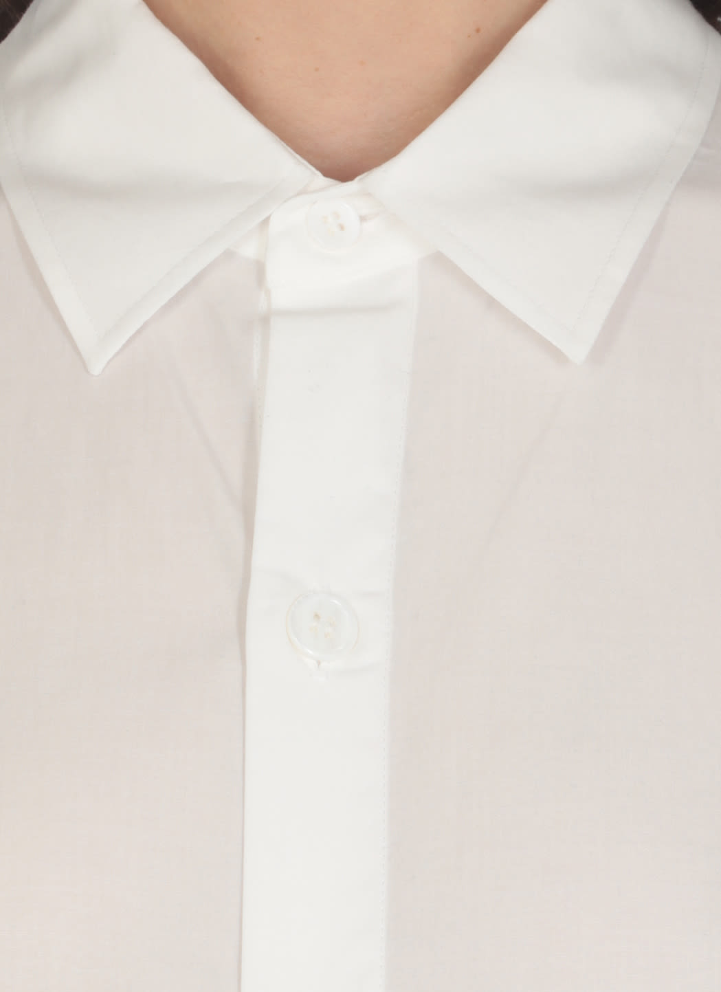Shop Yohji Yamamoto Cotton Blend Shirt In White