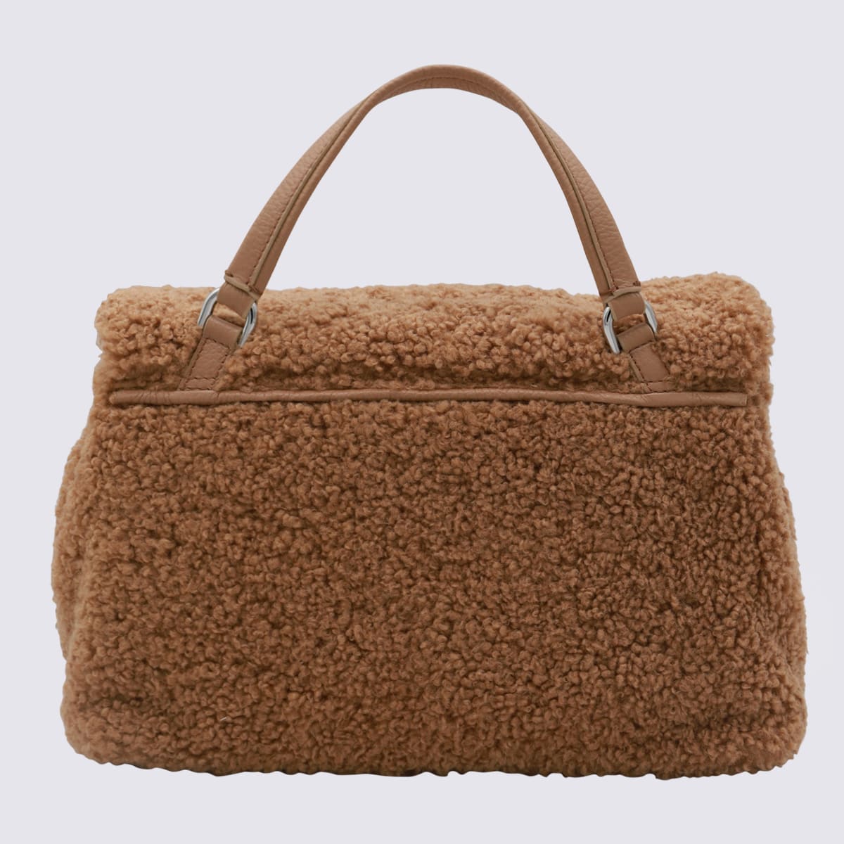 Shop Zanellato Brown Teddy Postina Top Handle Bag