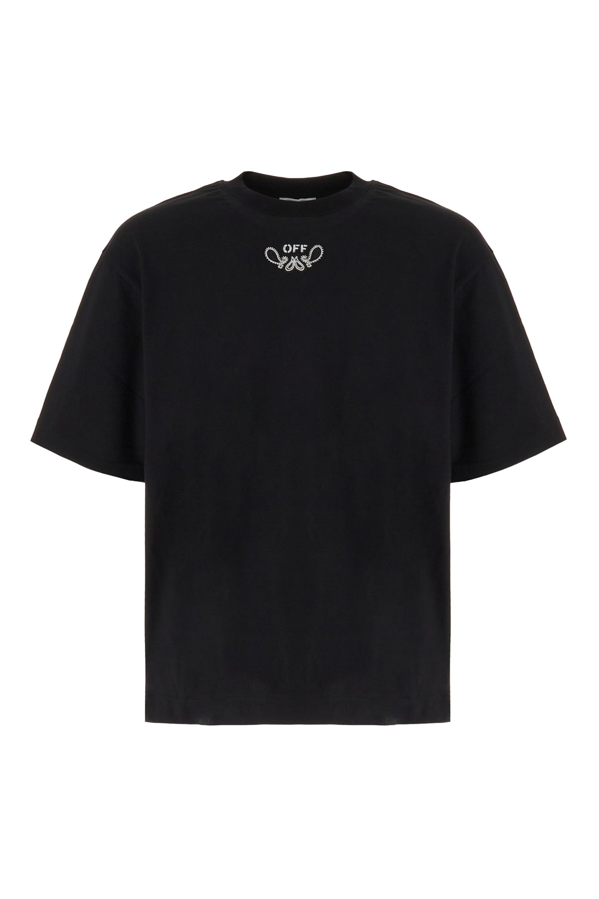 Off-white Black Cotton T-shirt In Nero