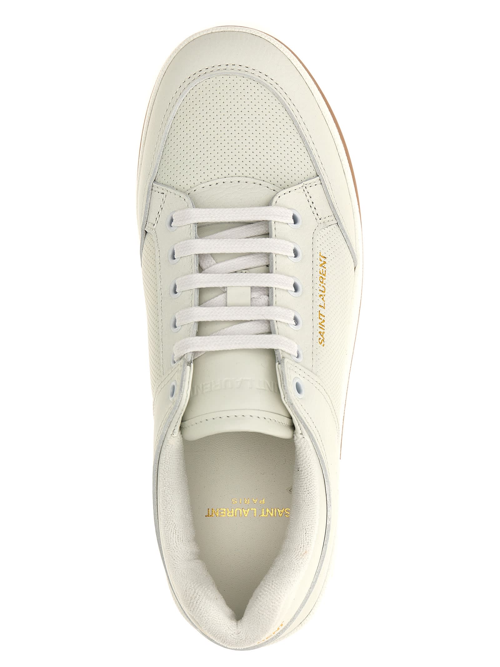 Shop Saint Laurent Sl/61 Sneakers In White