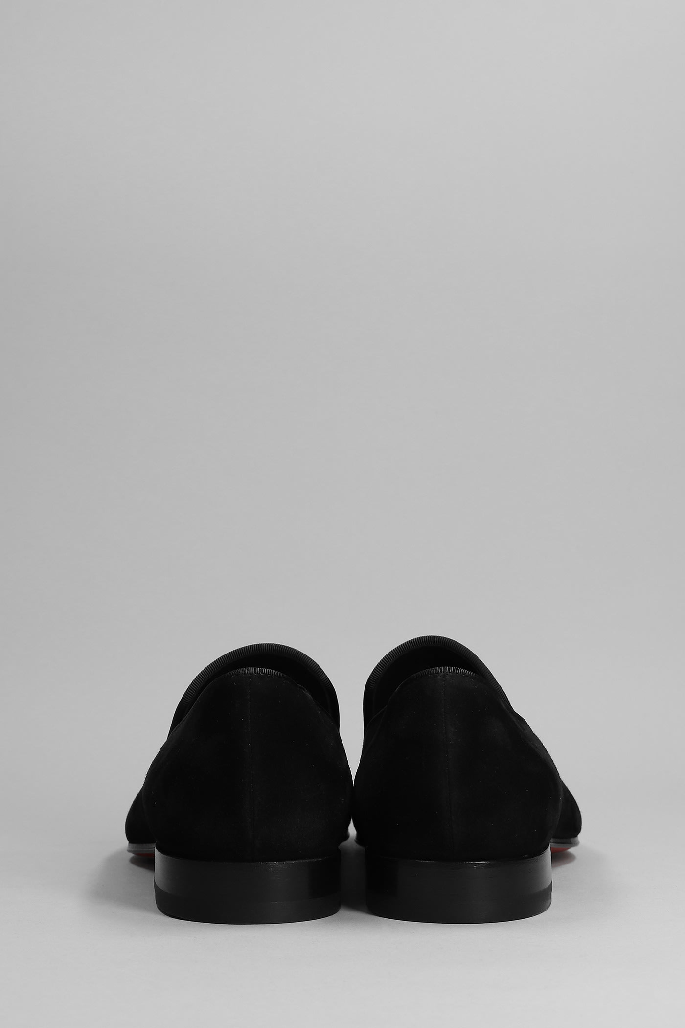 Shop Christian Louboutin Navy Dandelion Loafers In Black Suede