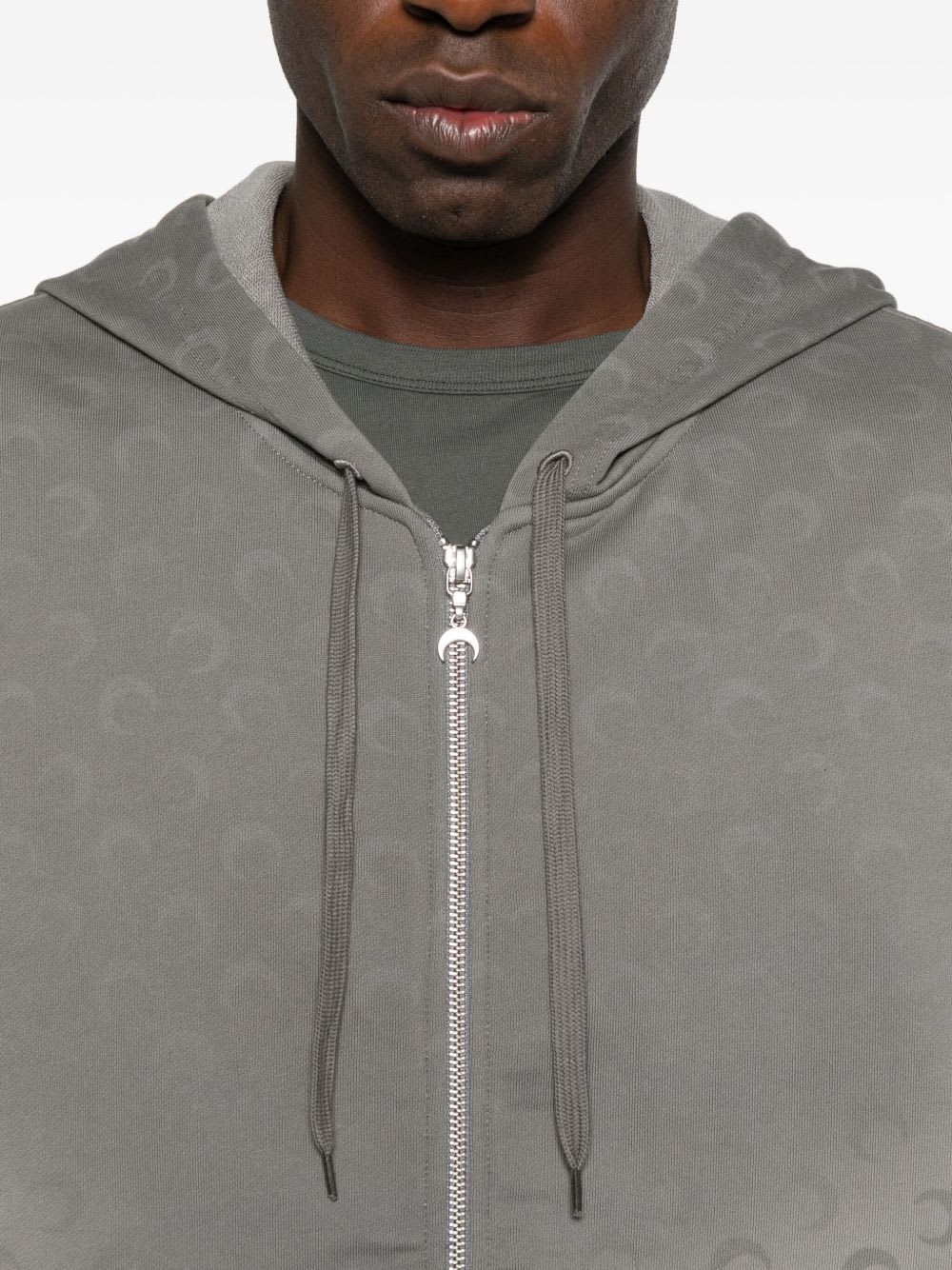 Marine Serre Gray Cotton Sweatshirt In Gray