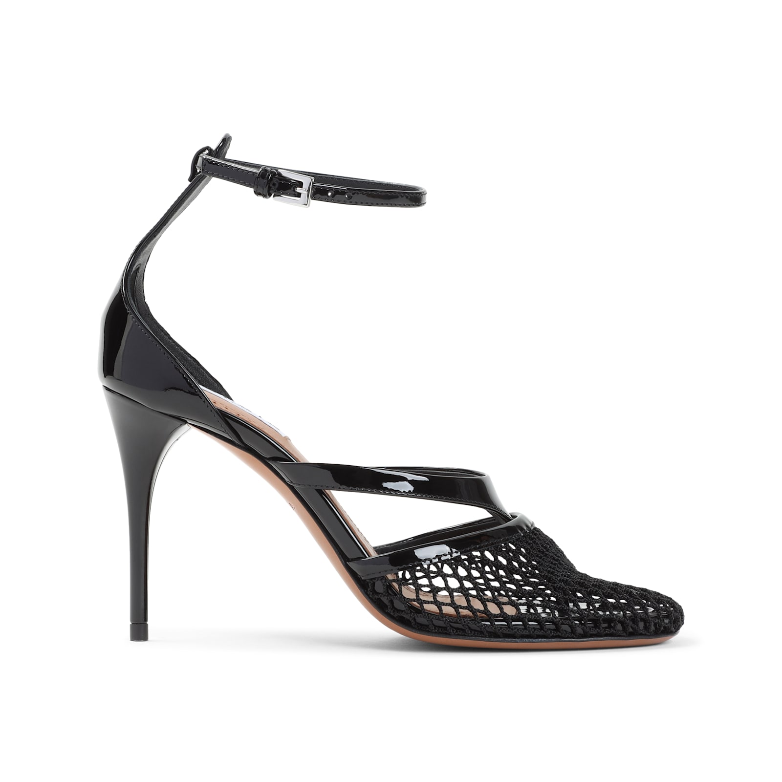 ALAÏA ALAÏA FISHNET TONG 90 SANDALS