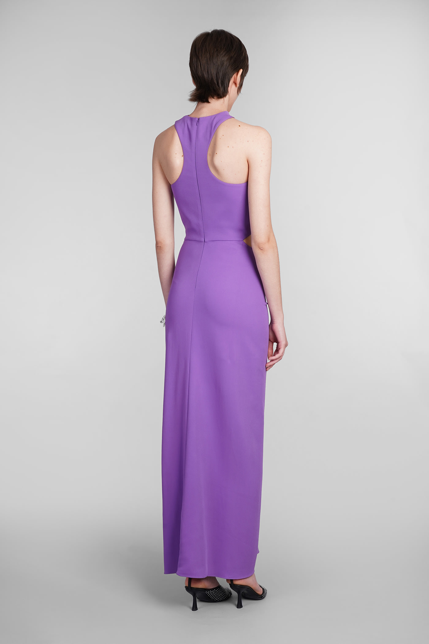 Shop Christopher Esber Dress In Viola Viscose